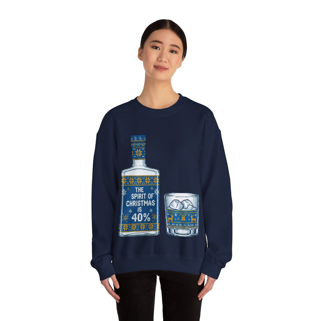Ugly Xmas Jumper Sweatshirt — "40% Spirit of Christmas" Christmas Crewneck