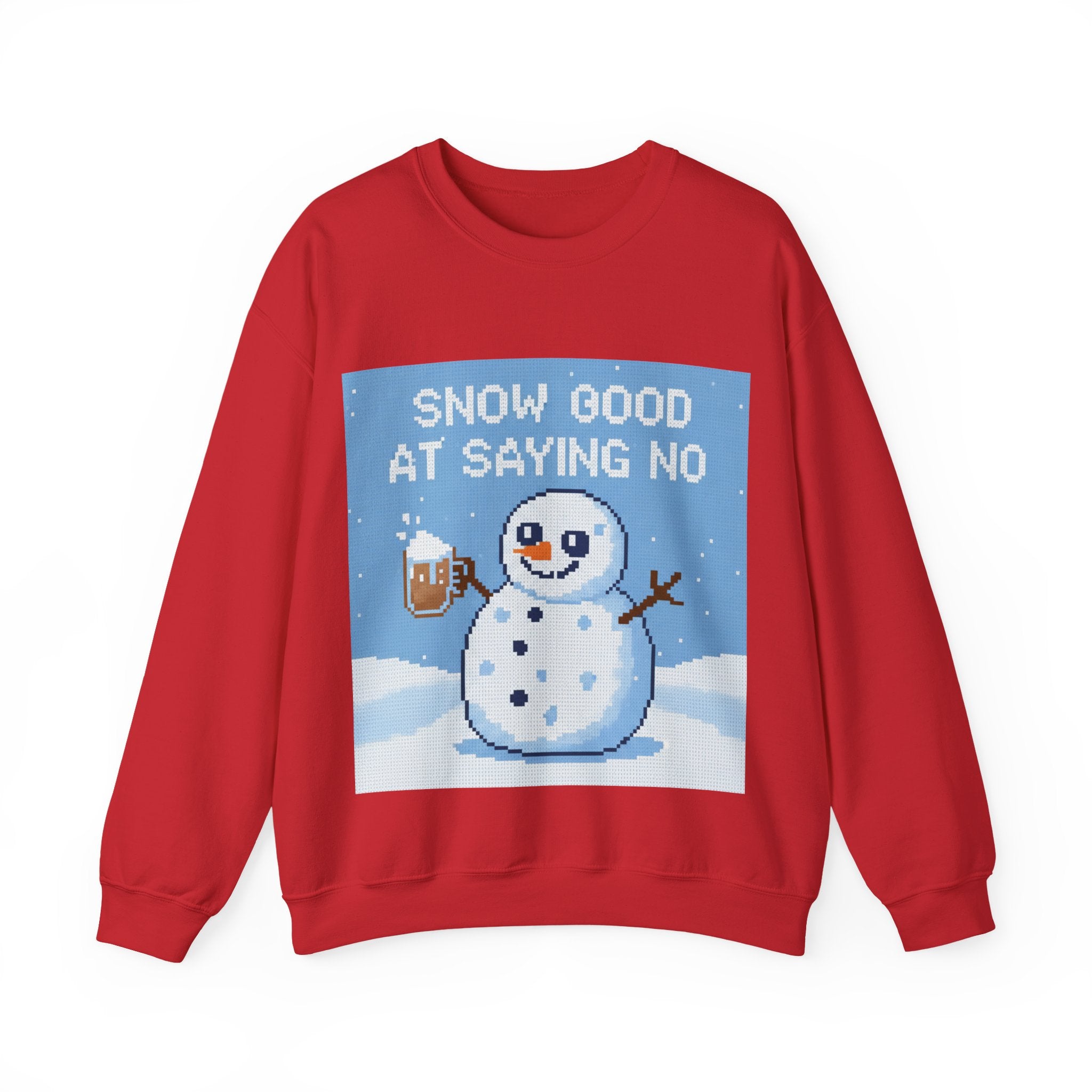 Ugly Xmas Jumper Sweatshirt — "Snow good at saying no" Christmas Crewneck