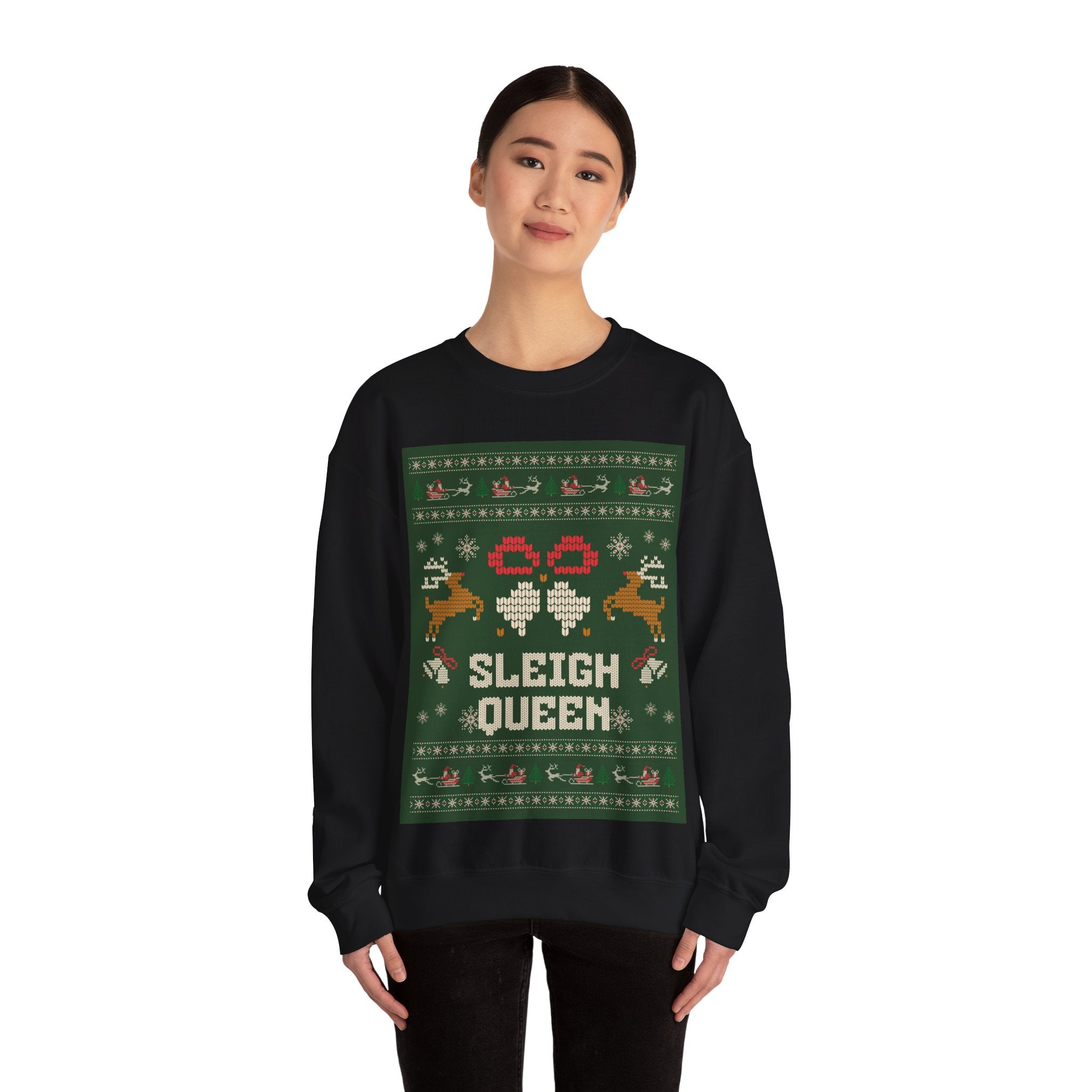 Ugly Xmas Jumper Sweatshirt — "Sleigh Queen" Christmas Crewneck
