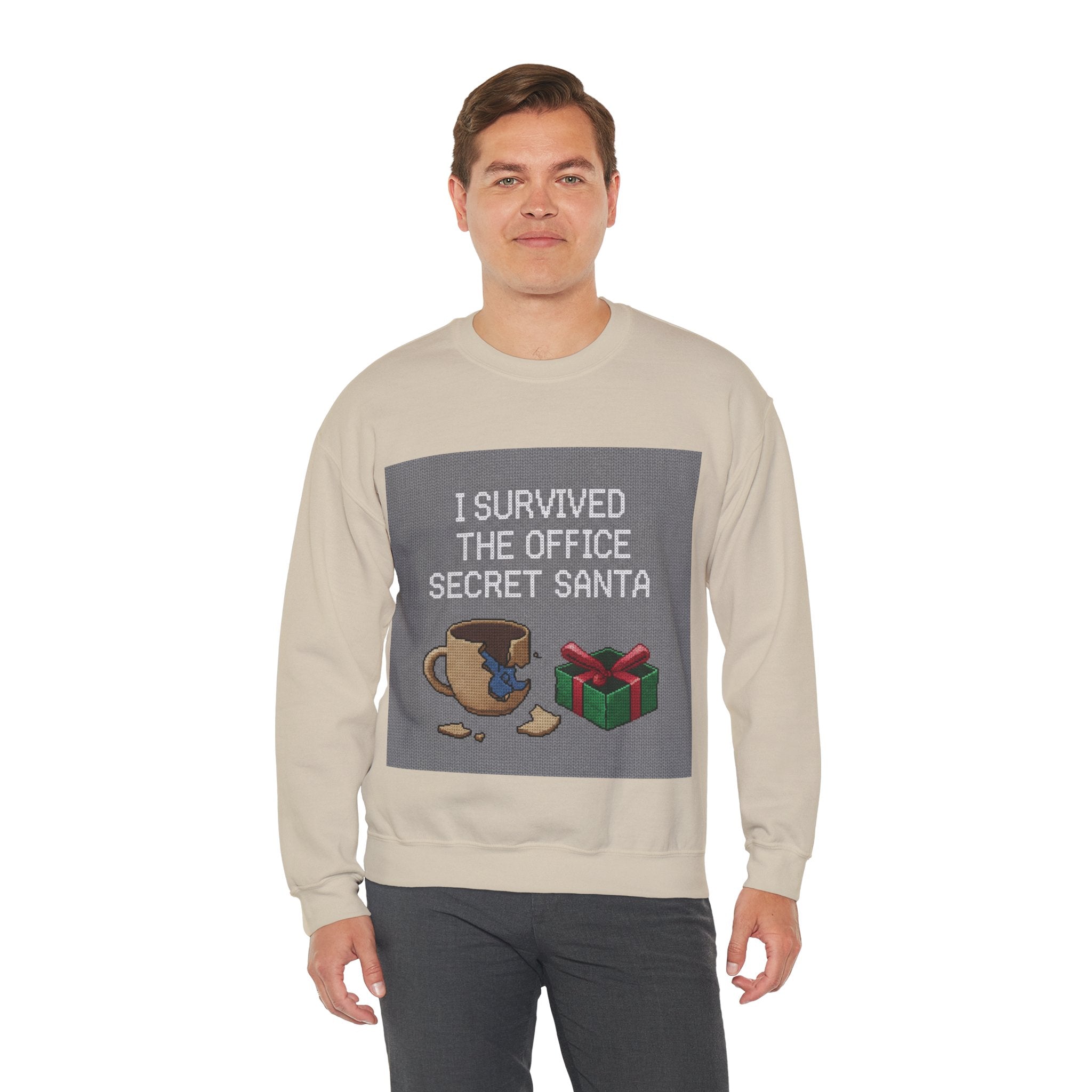 Ugly Christmas Jumper  — I Survived the Office Secret Santa Crewneck