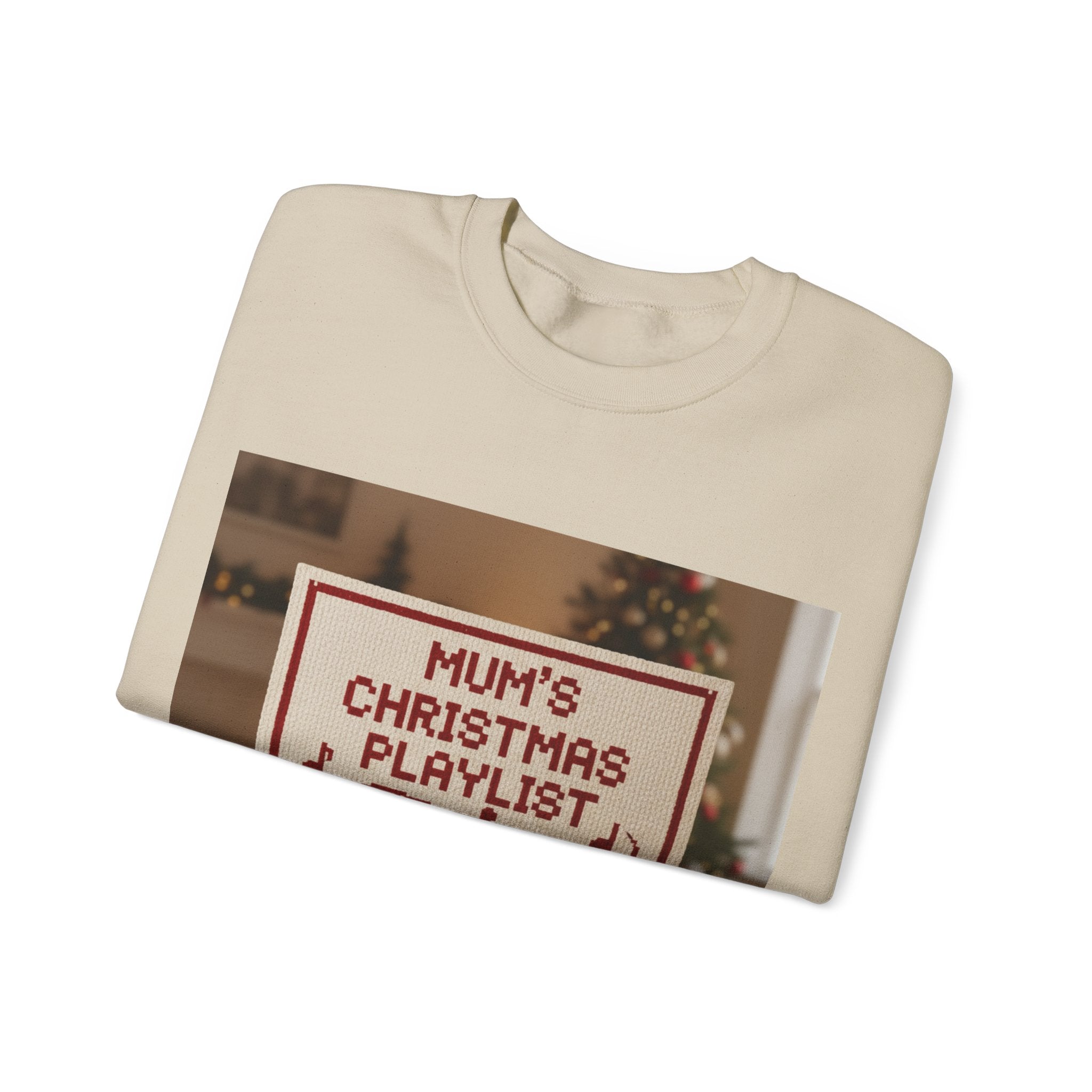 Christmas Playlist Sweatshirt — "Mum's Christmas Playlist On Repeat" Crewneck