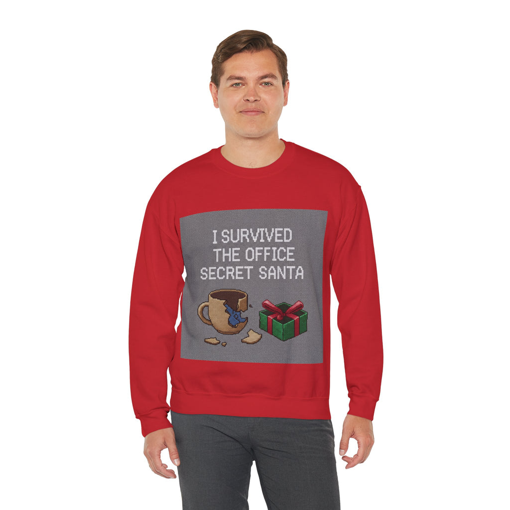 Ugly Christmas Jumper  — I Survived the Office Secret Santa Crewneck