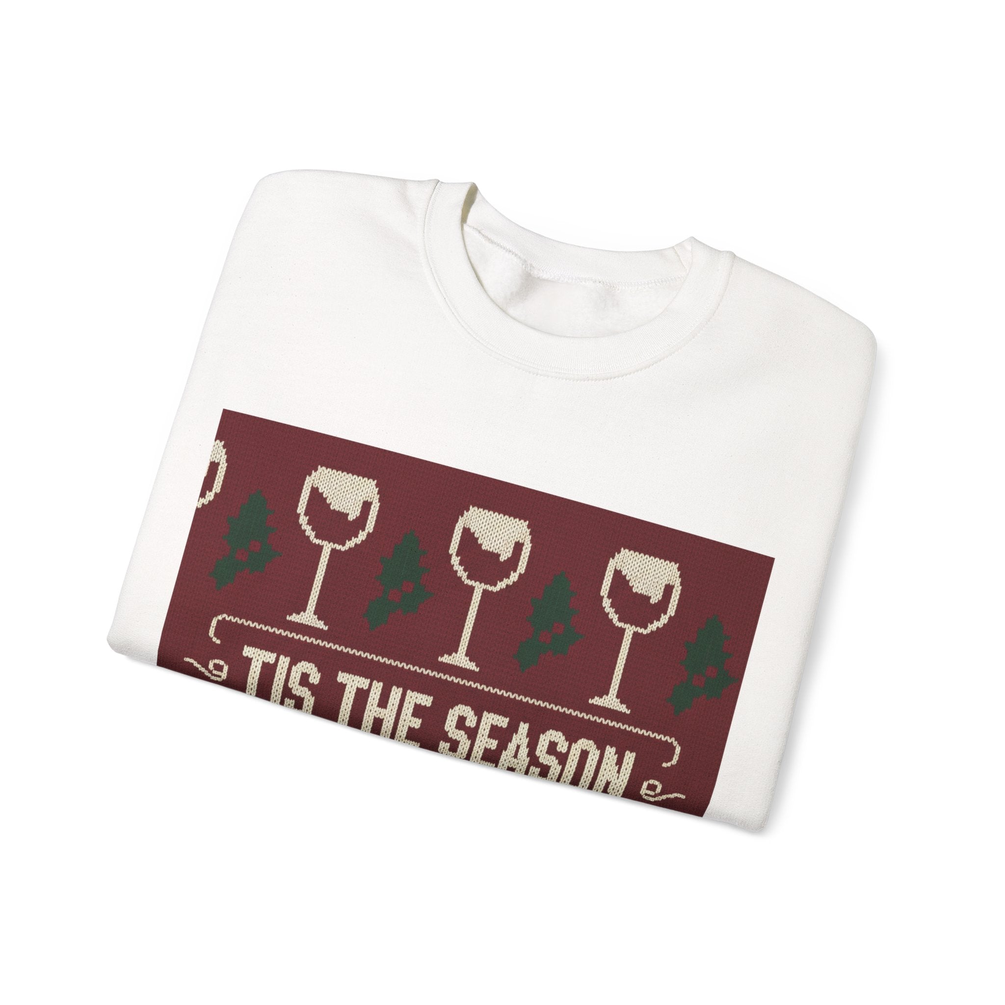 Ugly Xmas Jumper Sweatshirt — "Tis the Season to be Tipsy" Christmas Crewneck
