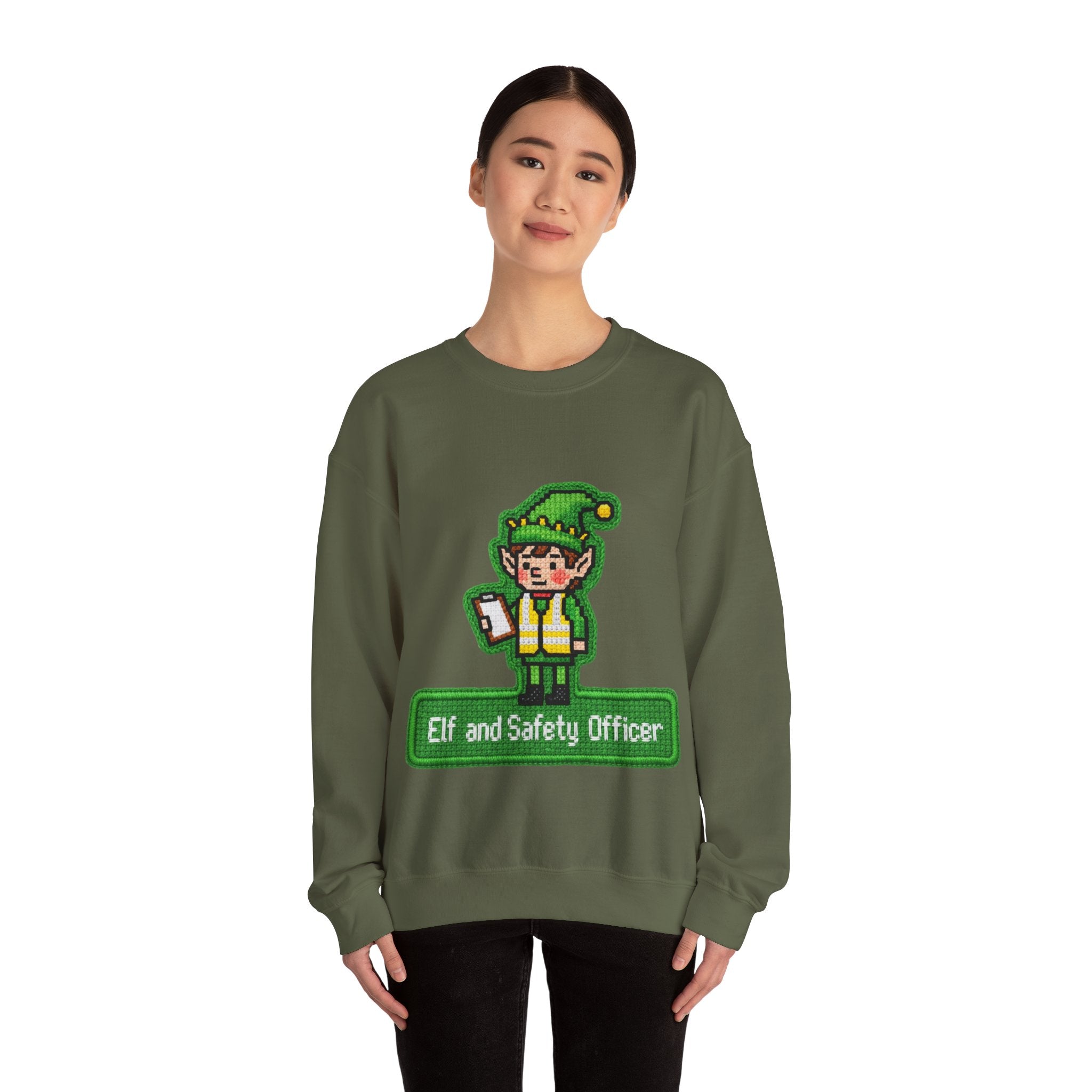 Ugly Xmas Jumper Sweatshirt — "Elf and Safety" Christmas Crewneck