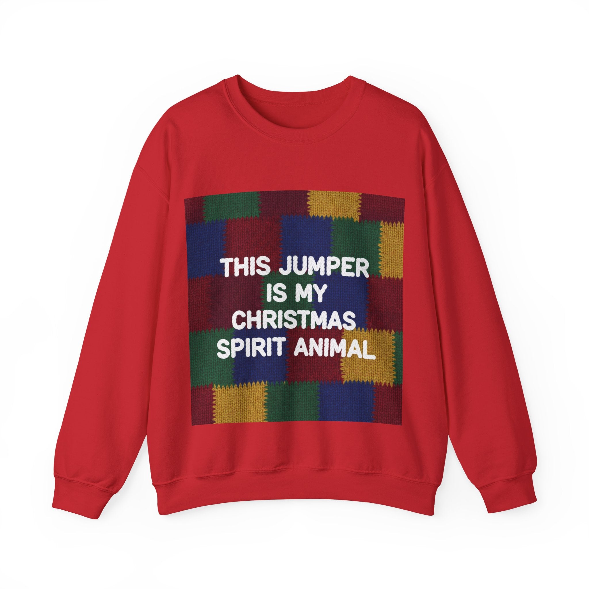 Ugly Xmas Jumper Sweatshirt — "This Jumper is my Christmas Spirit Animal" Christmas Crewneck