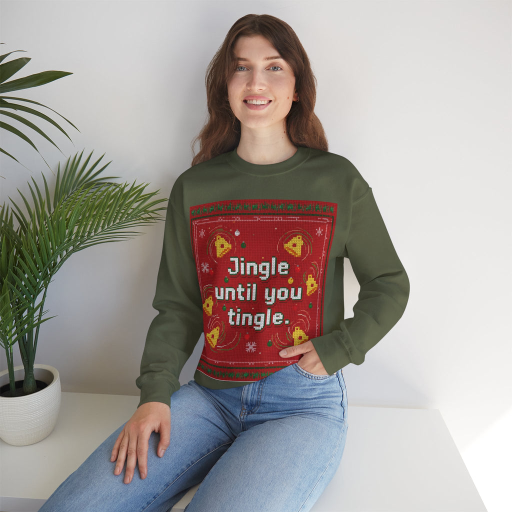Ugly Xmas Jumper Sweatshirt — "Jingle until you" Christmas Crewneck