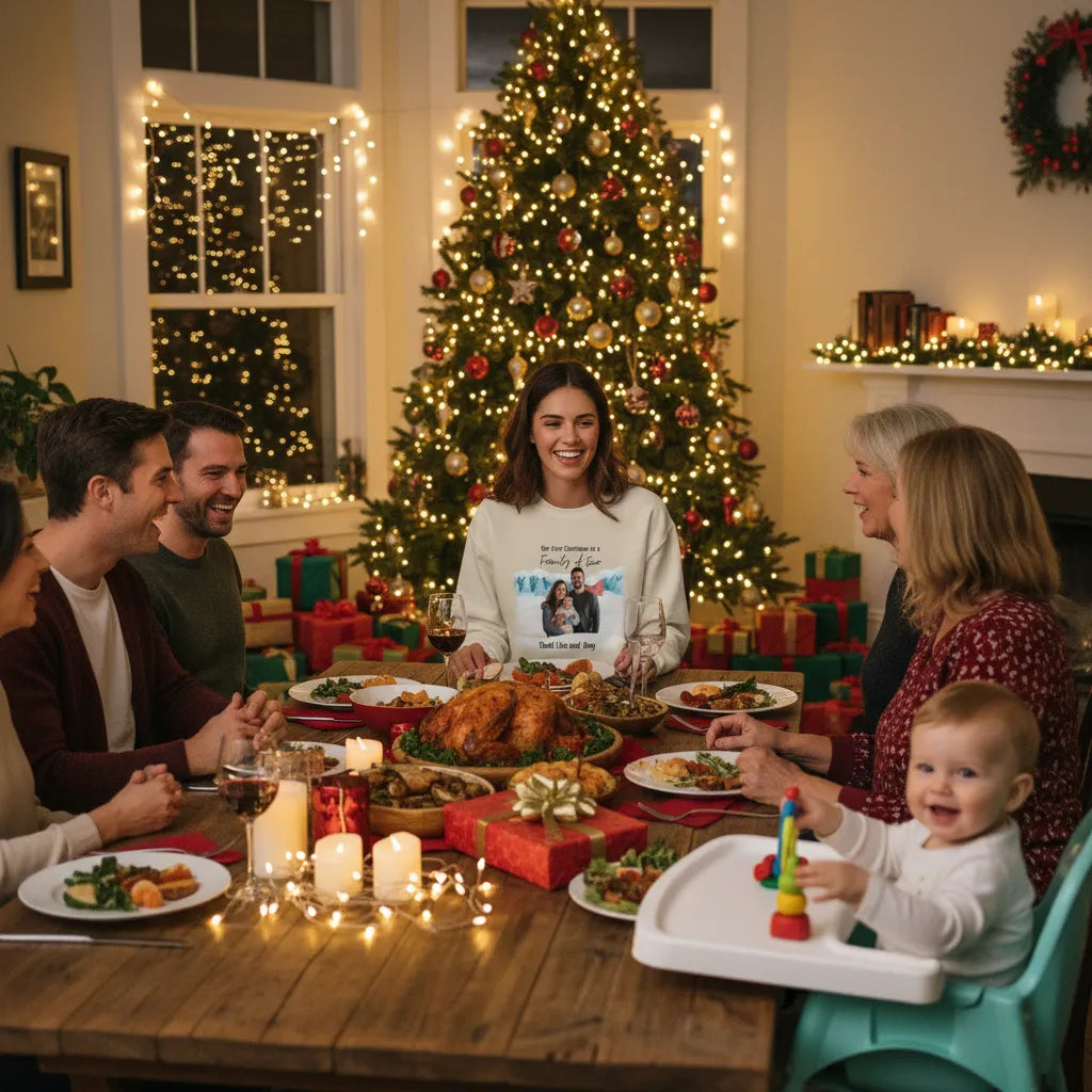 Our first Christmas - Personalised Ugly Xmas Jumper
