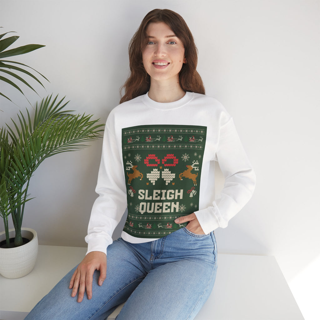 Ugly Xmas Jumper Sweatshirt — "Sleigh Queen" Christmas Crewneck