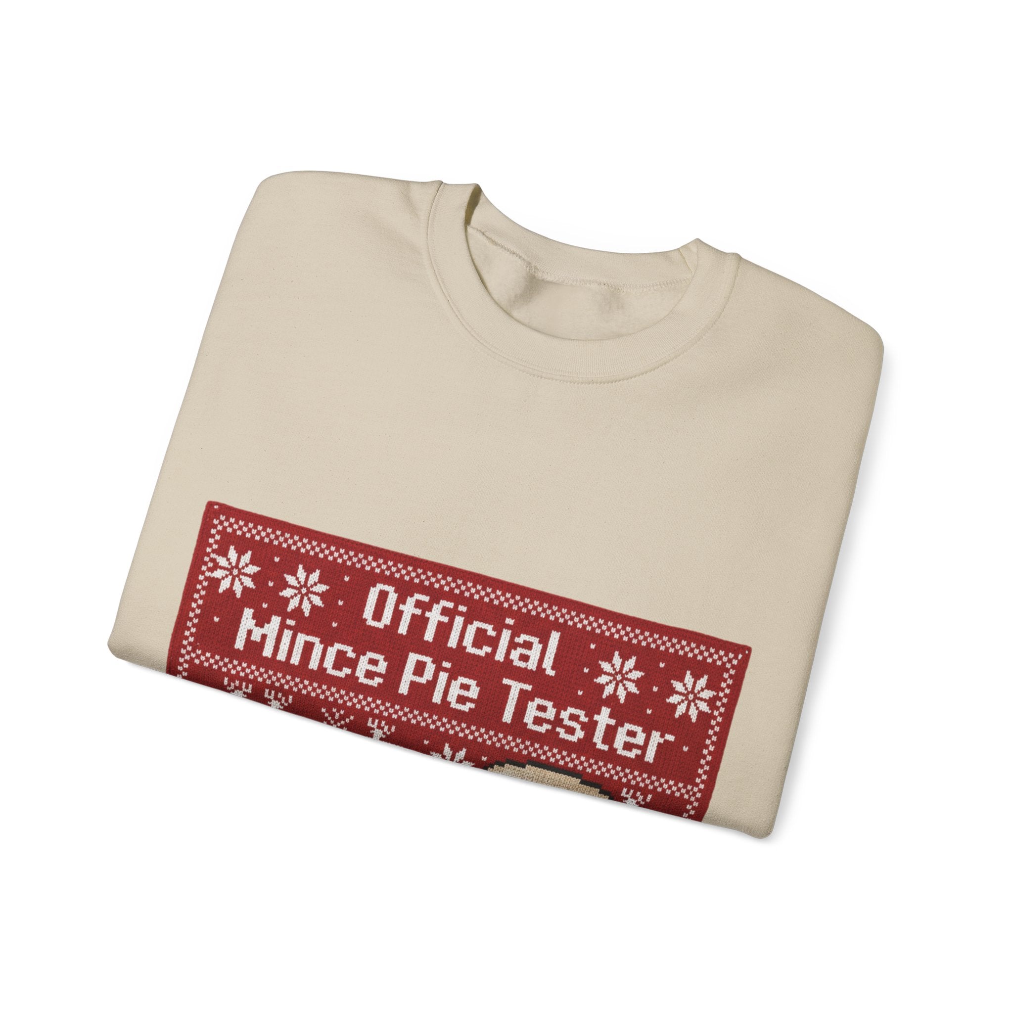 Ugly Xmas Jumper Sweatshirt — "Official Mince Pie Tester" Christmas Crewneck