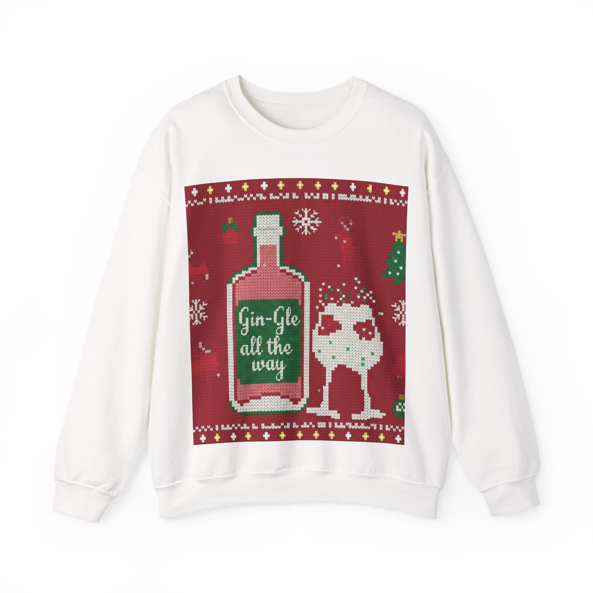Ugly Xmas Jumper Sweatshirt — "Gin-Gle All the Way" Christmas Crewneck