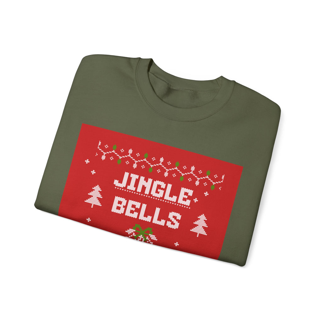 Ugly Xmas Jumper Sweatshirt — "Jingle Bells My Ex Can't Spell" Christmas Crewneck