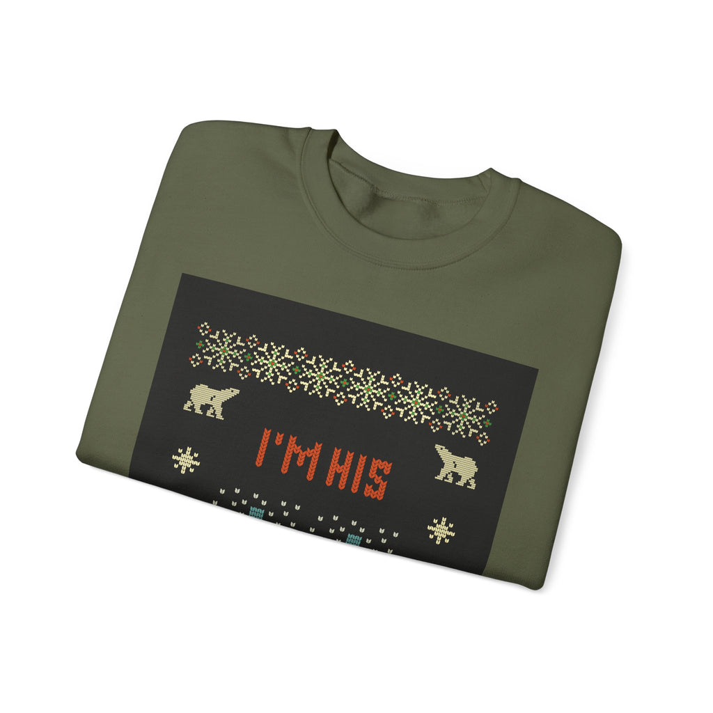 Ugly Xmas Jumper Sweatshirt — "I'm His Present" Christmas Crewneck