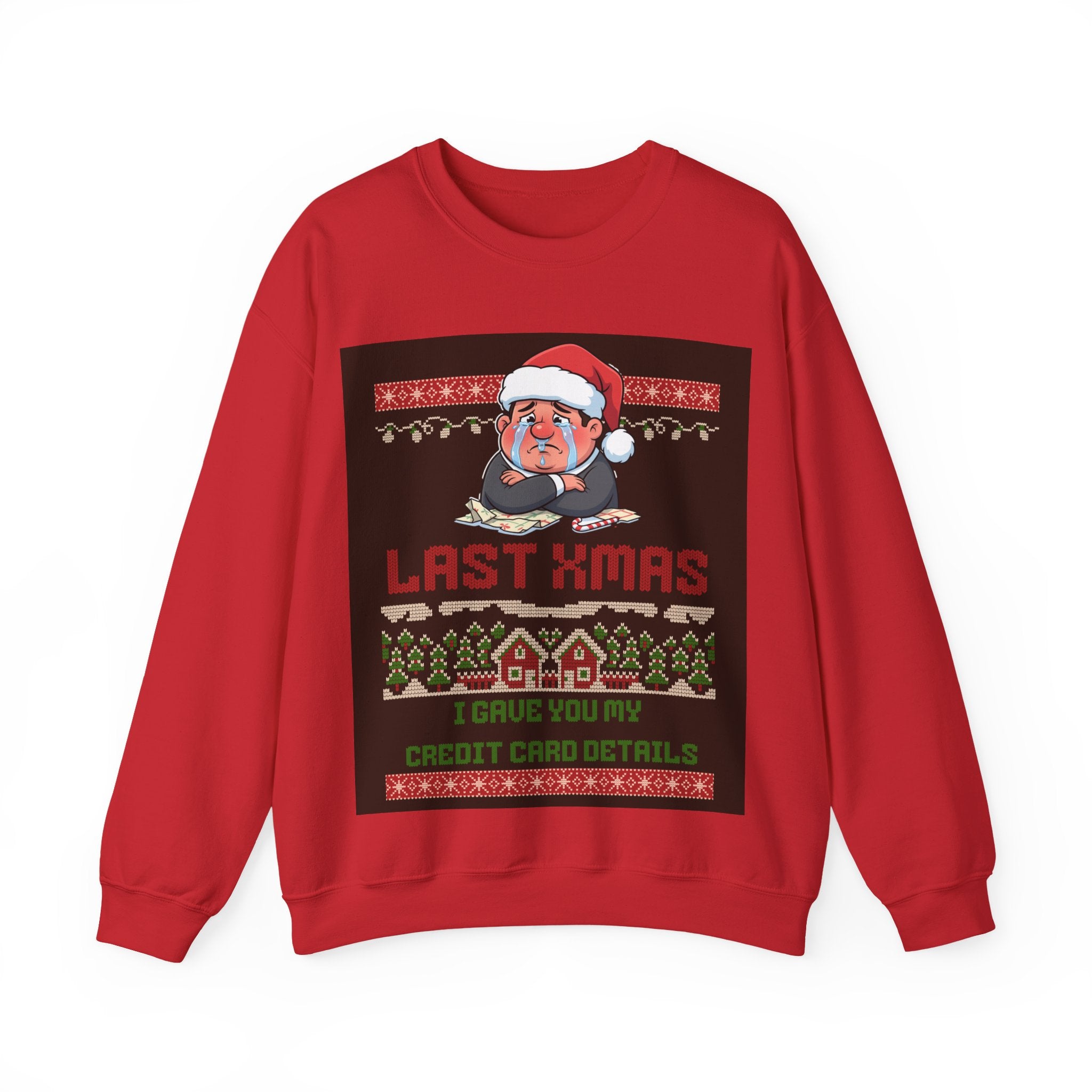 Ugly Xmas Jumper Sweatshirt — "Last Xmas I gave you my credit card" Christmas Crewneck