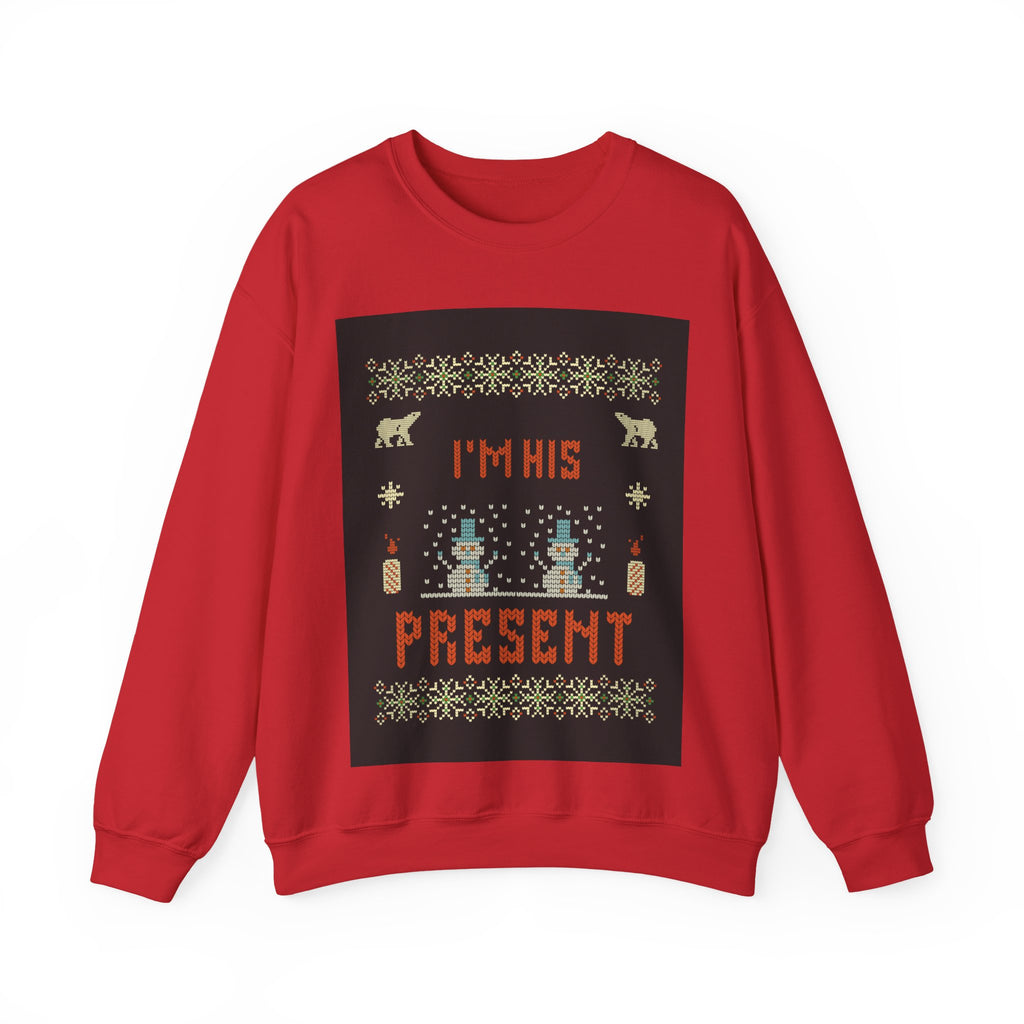 Ugly Xmas Jumper Sweatshirt — "I'm His Present" Christmas Crewneck