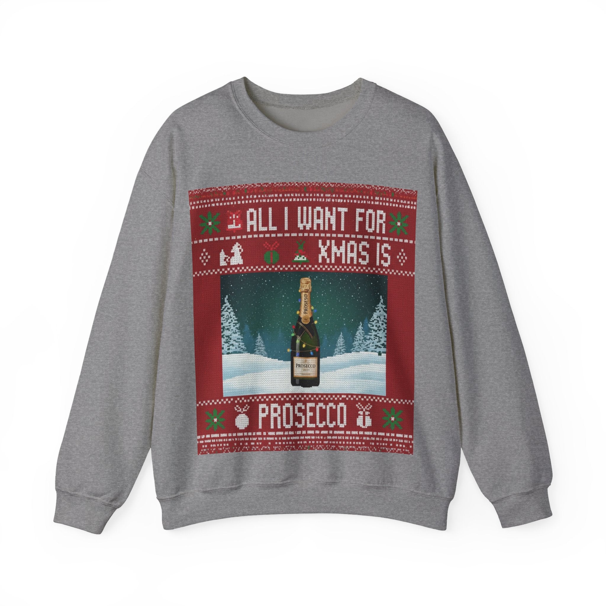 Ugly Xmas Jumper Sweatshirt — "All I want for Xmas is" Christmas Crewneck