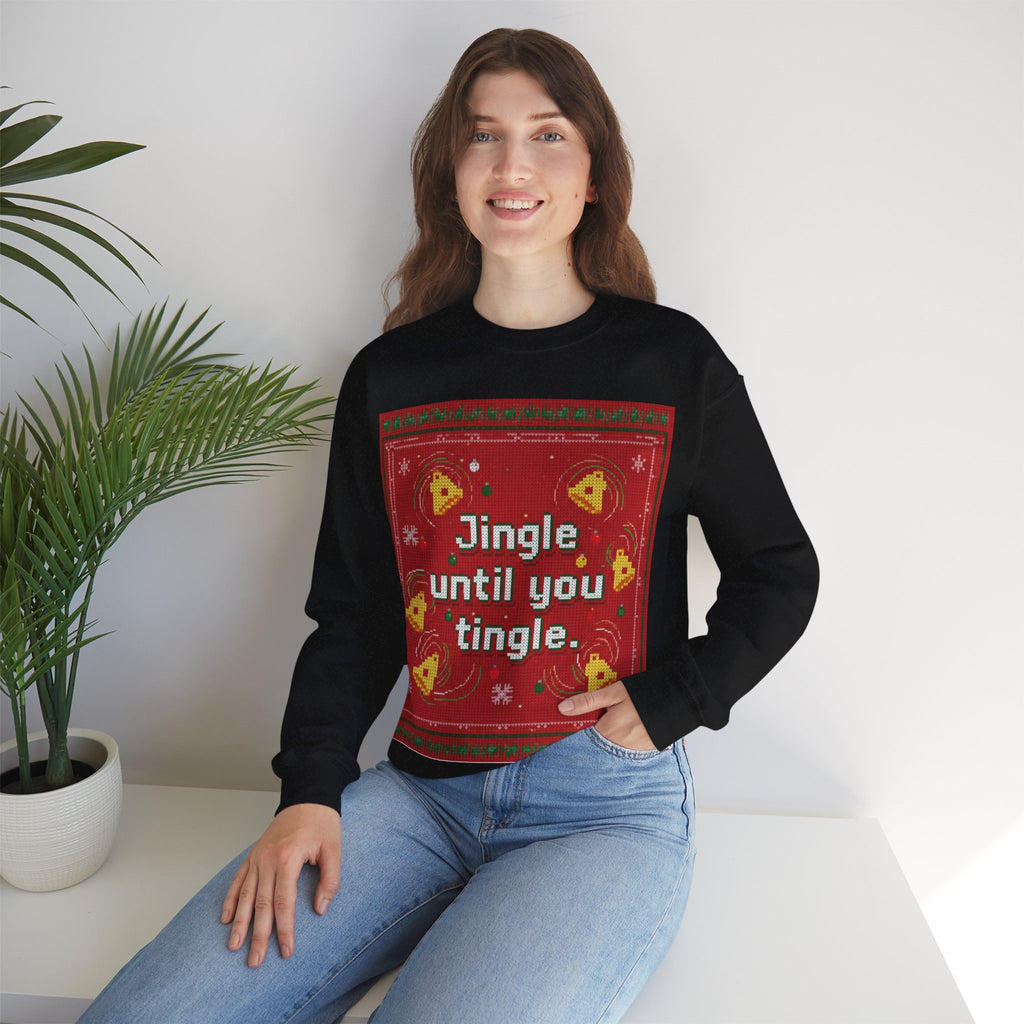 Ugly Xmas Jumper Sweatshirt — "Jingle until you" Christmas Crewneck
