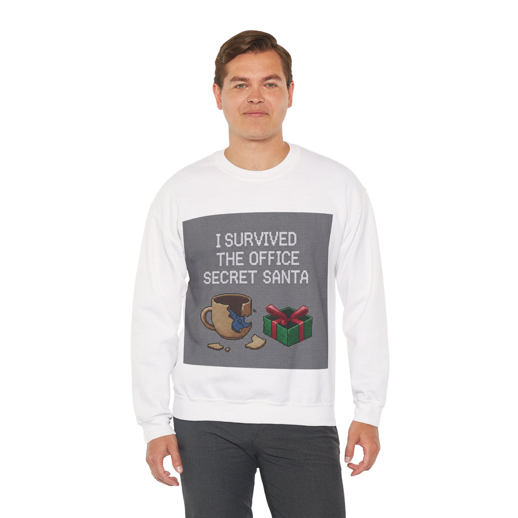 Ugly Christmas Jumper  — I Survived the Office Secret Santa Crewneck