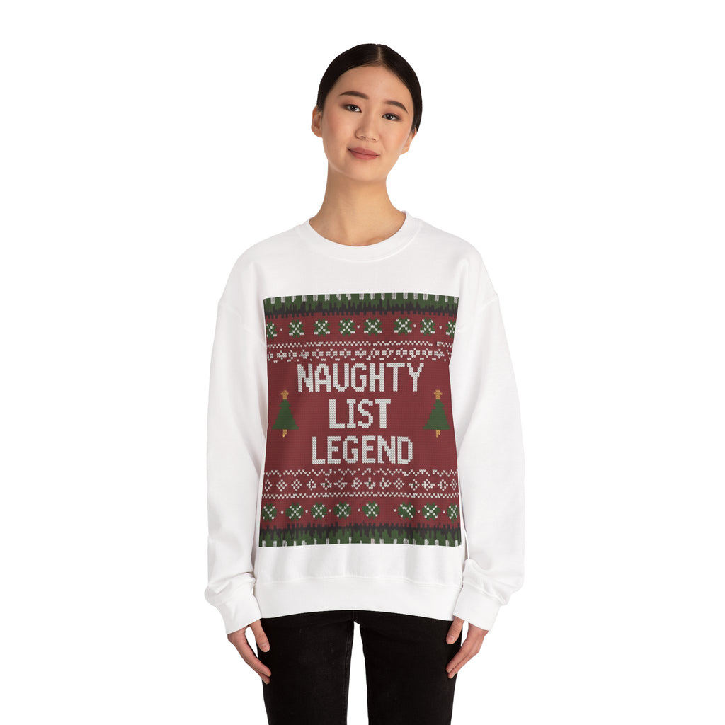 Ugly Xmas Jumper Sweatshirt — "Naughty List Legend" Christmas Crewneck