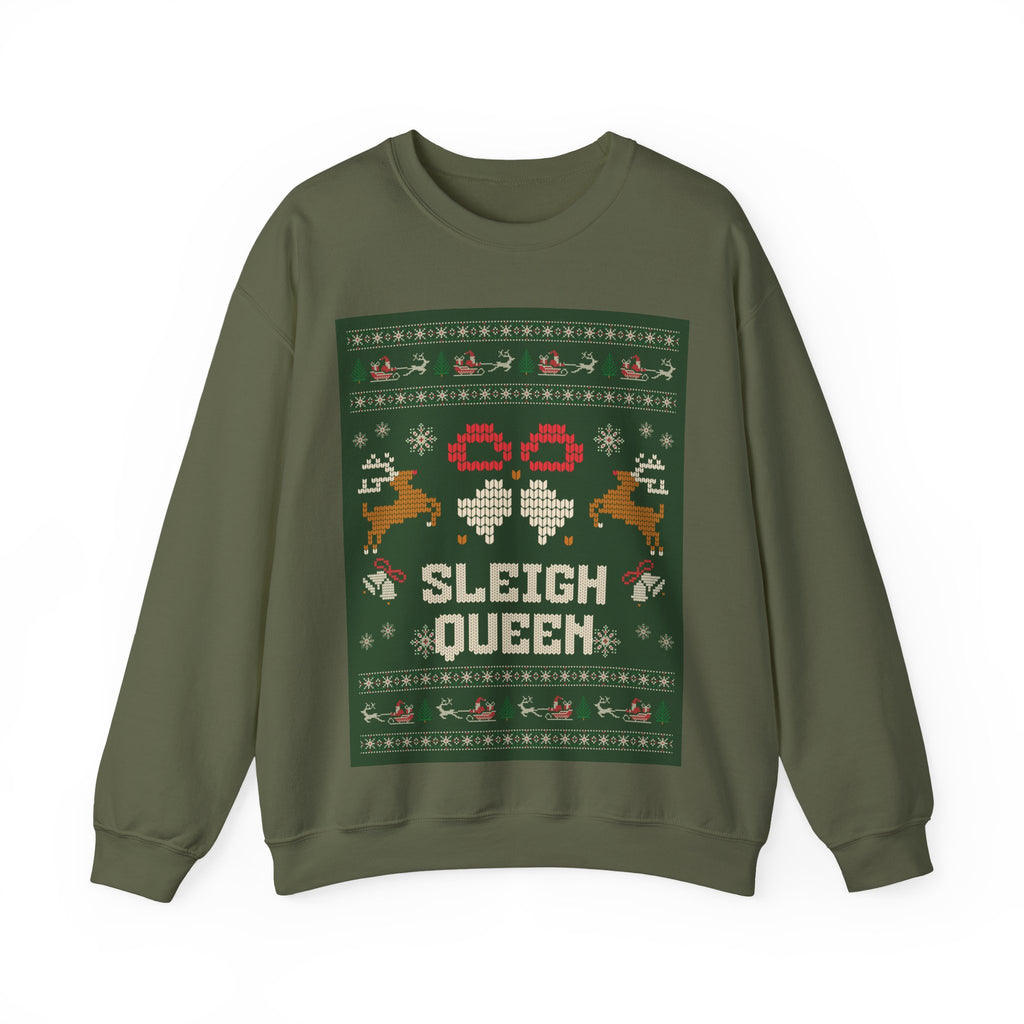 Ugly Xmas Jumper Sweatshirt — "Sleigh Queen" Christmas Crewneck
