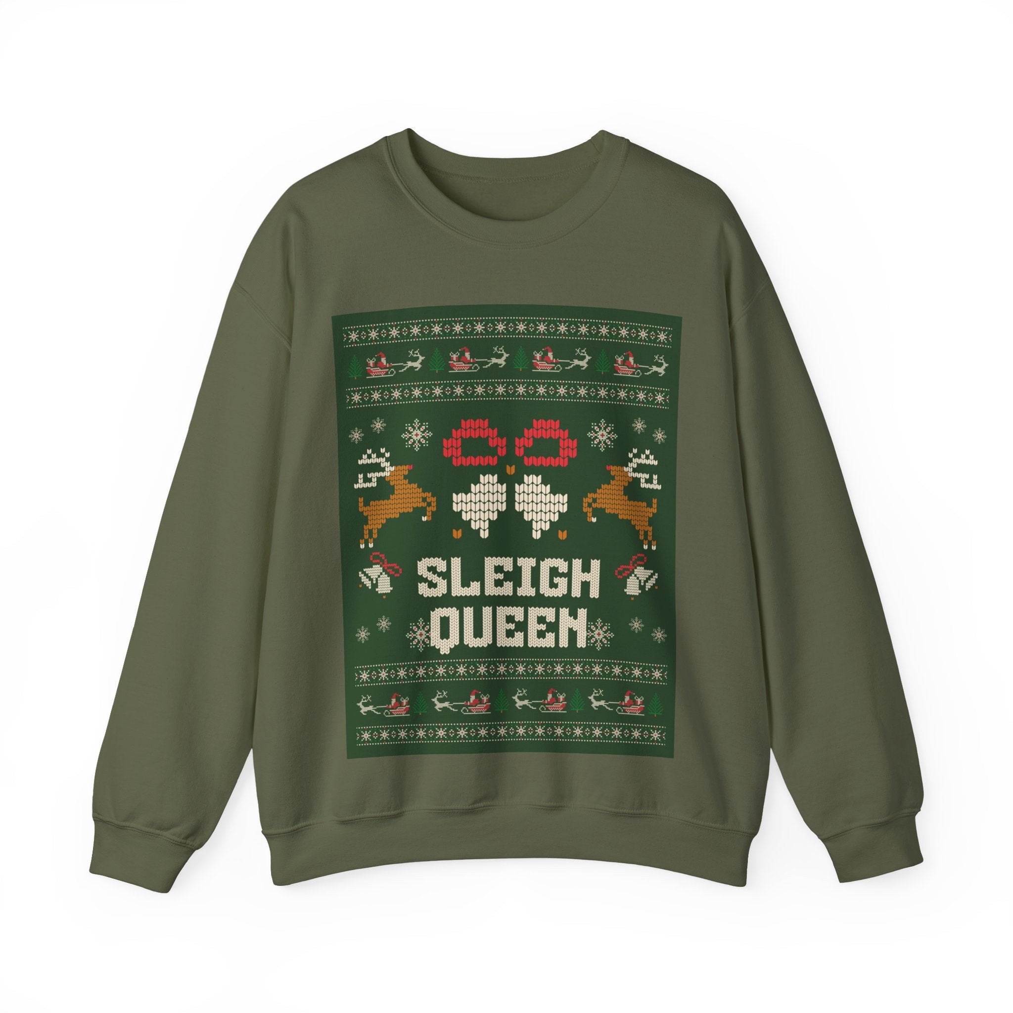 Ugly Xmas Jumper Sweatshirt — "Sleigh Queen" Christmas Crewneck