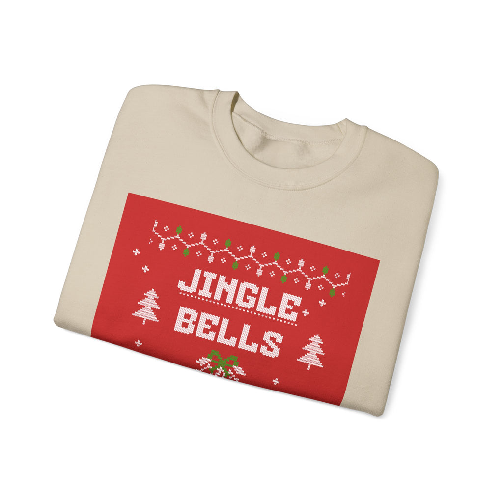 Ugly Xmas Jumper Sweatshirt — "Jingle Bells My Ex Can't Spell" Christmas Crewneck