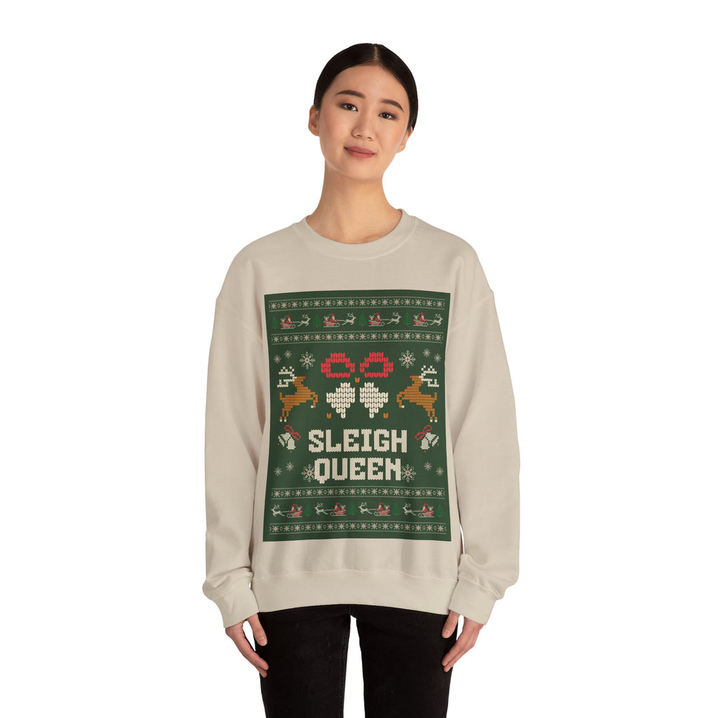 Ugly Xmas Jumper Sweatshirt — "Sleigh Queen" Christmas Crewneck