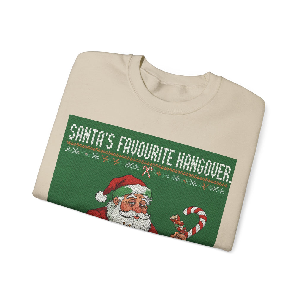Ugly Xmas Jumper Sweatshirt — "Santas Favourite Hangover" Christmas Crewneck