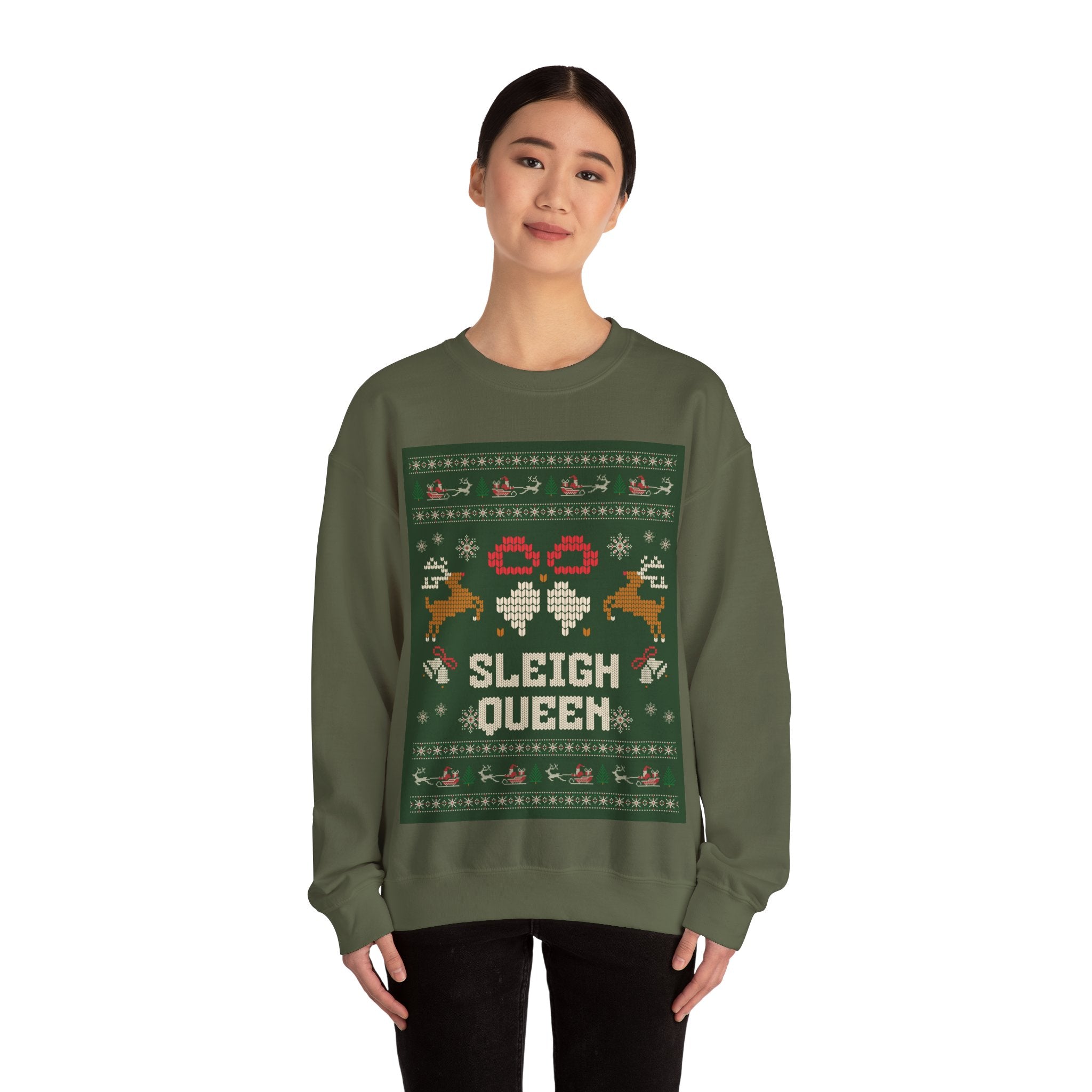 Ugly Xmas Jumper Sweatshirt — "Sleigh Queen" Christmas Crewneck