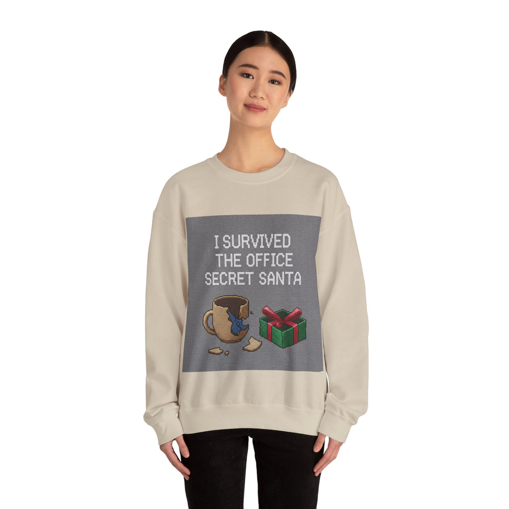 Ugly Christmas Jumper  — I Survived the Office Secret Santa Crewneck
