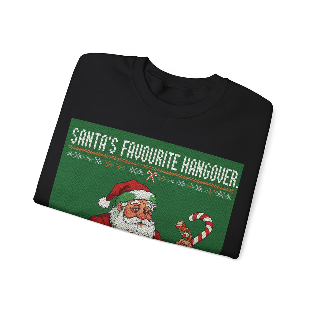 Ugly Xmas Jumper Sweatshirt — "Santas Favourite Hangover" Christmas Crewneck
