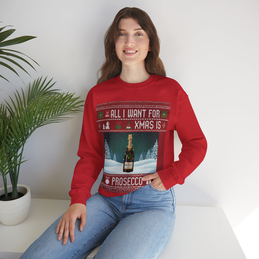 Ugly Xmas Jumper Sweatshirt — "All I want for Xmas is" Christmas Crewneck