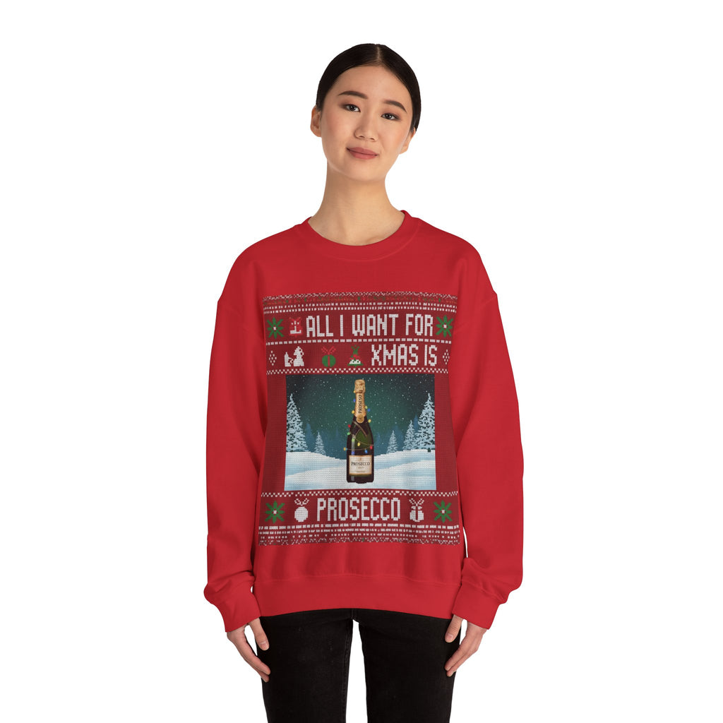 Ugly Xmas Jumper Sweatshirt — "All I want for Xmas is" Christmas Crewneck