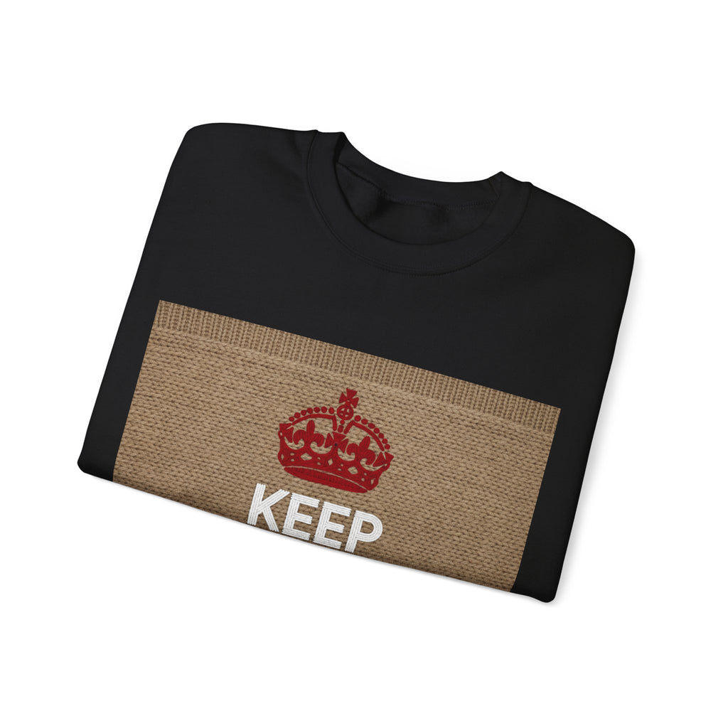 Ugly Xmas Jumper Sweatshirt — "KEEP CALM AND PASS THE STUFFING" Christmas Crewneck