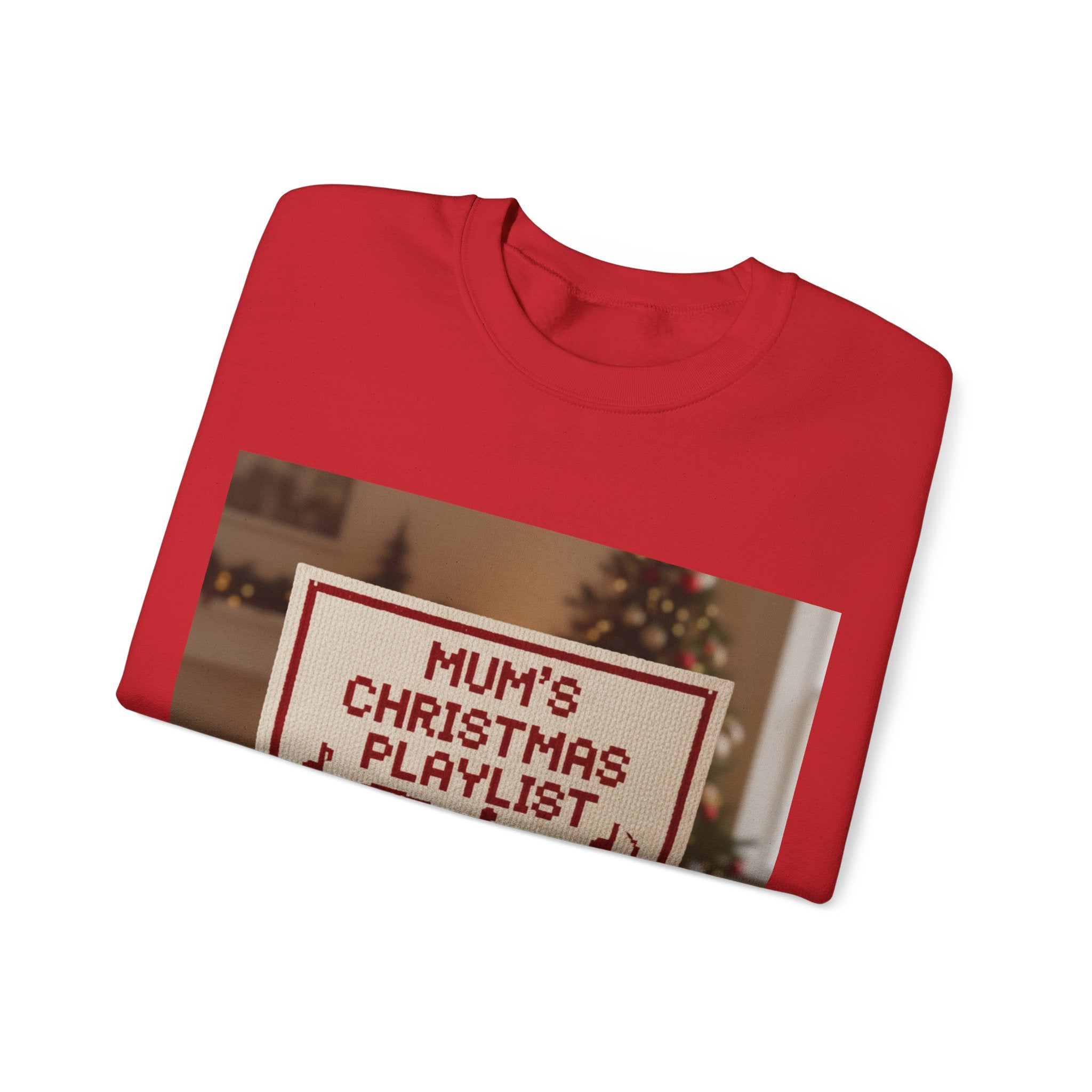 Christmas Playlist Sweatshirt — "Mum's Christmas Playlist On Repeat" Crewneck