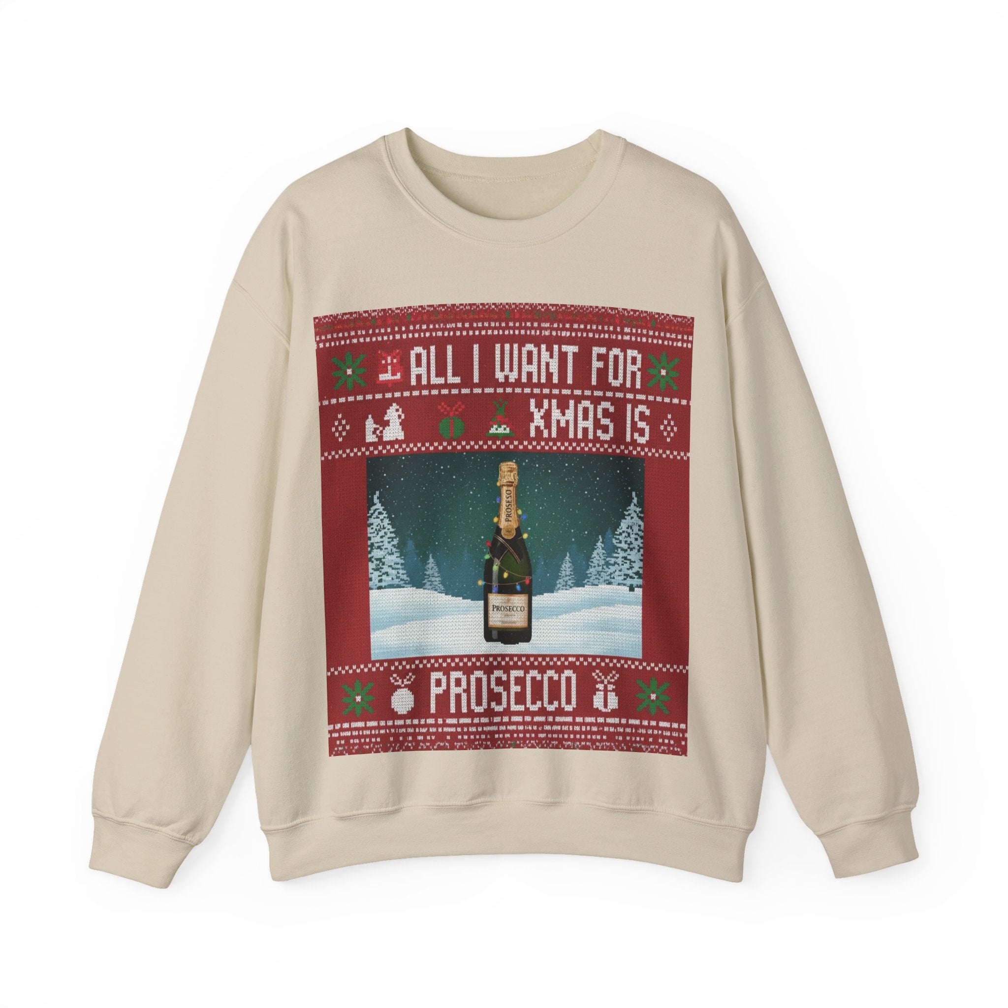 Ugly Xmas Jumper Sweatshirt — "All I want for Xmas is" Christmas Crewneck