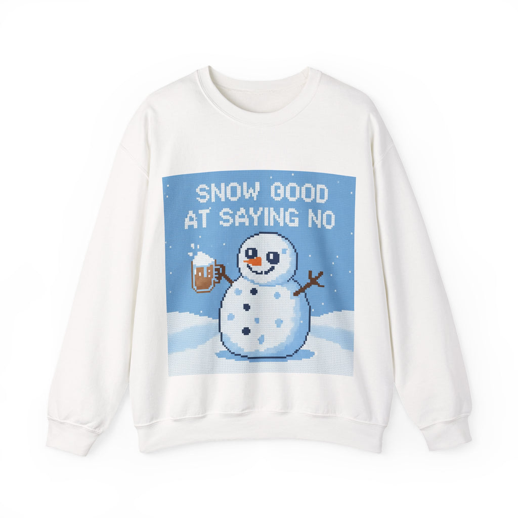 Ugly Xmas Jumper Sweatshirt — "Snow good at saying no" Christmas Crewneck