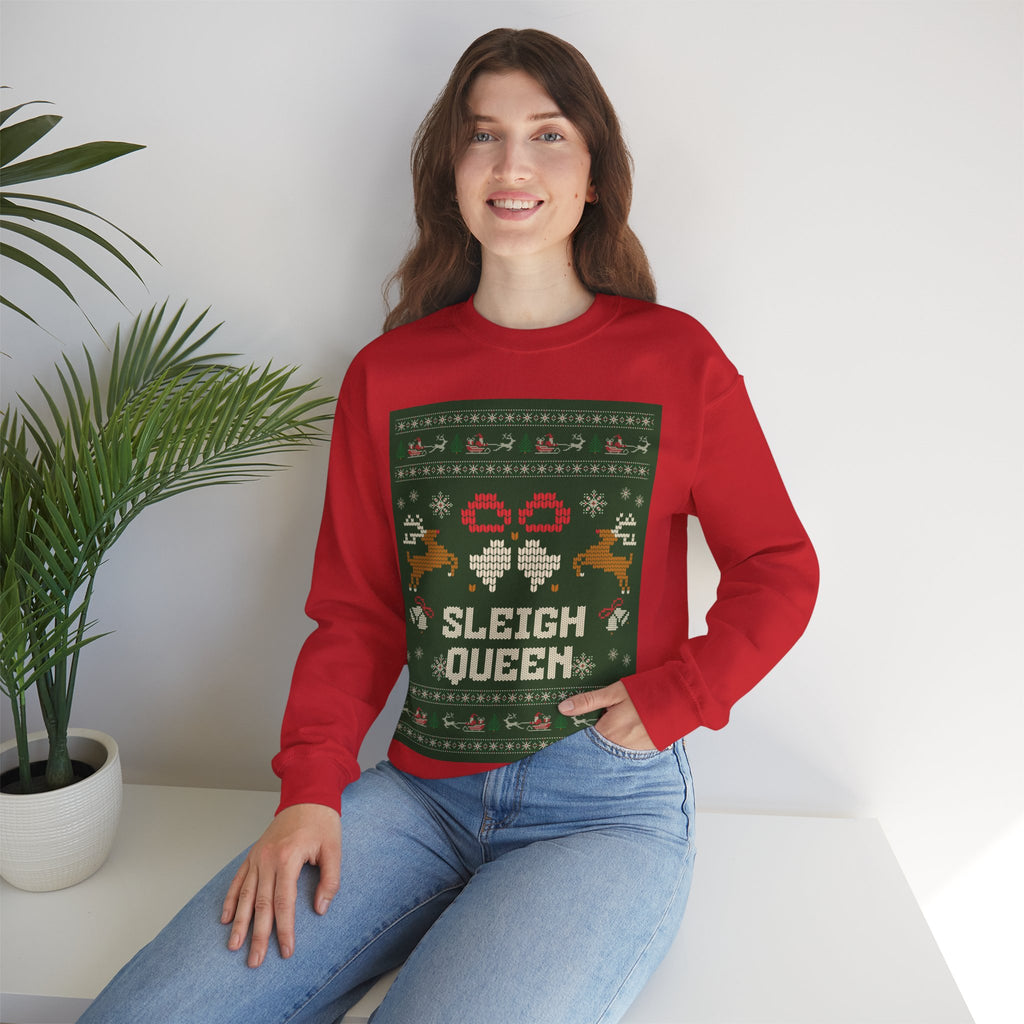 Ugly Xmas Jumper Sweatshirt — "Sleigh Queen" Christmas Crewneck