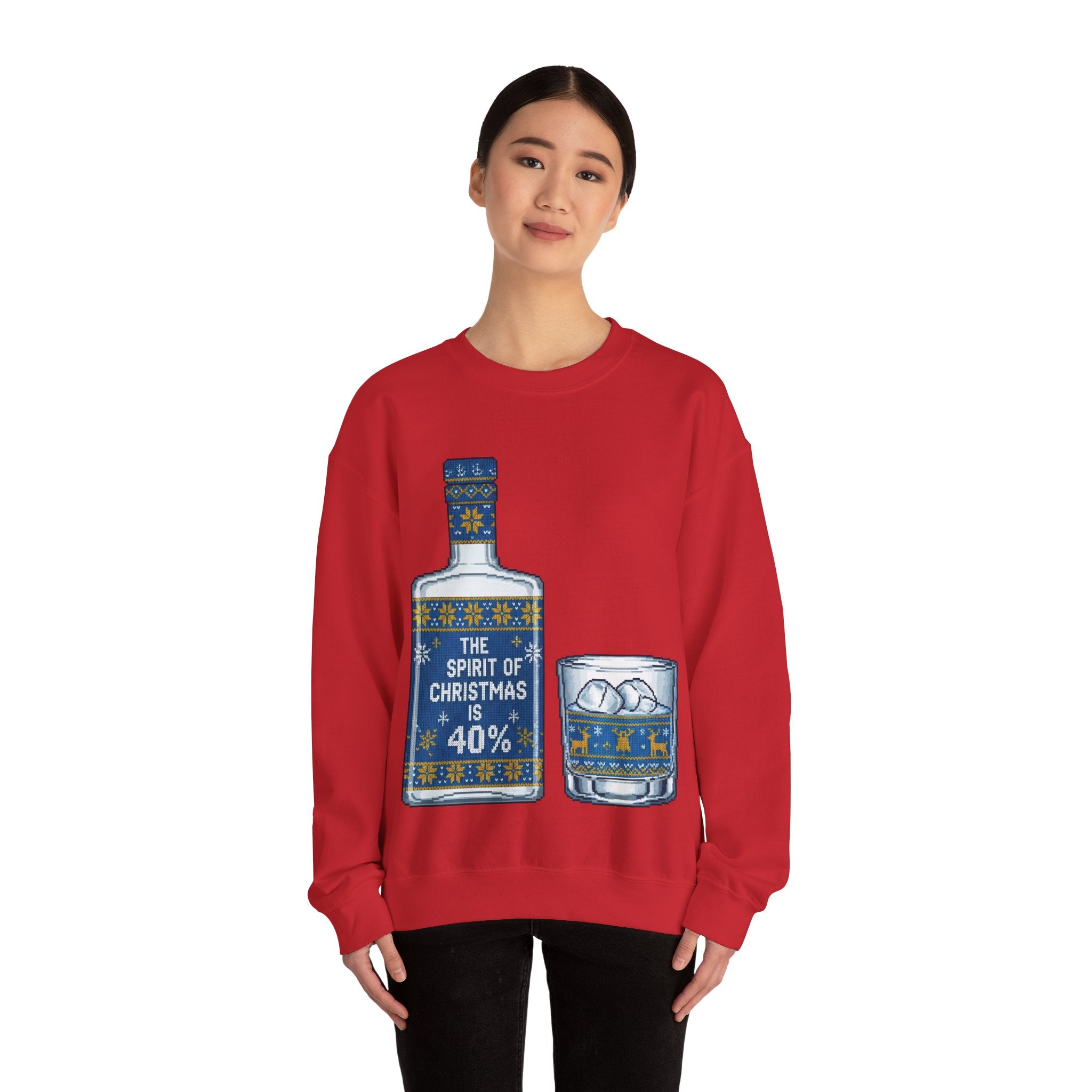 Ugly Xmas Jumper Sweatshirt — "40% Spirit of Christmas" Christmas Crewneck
