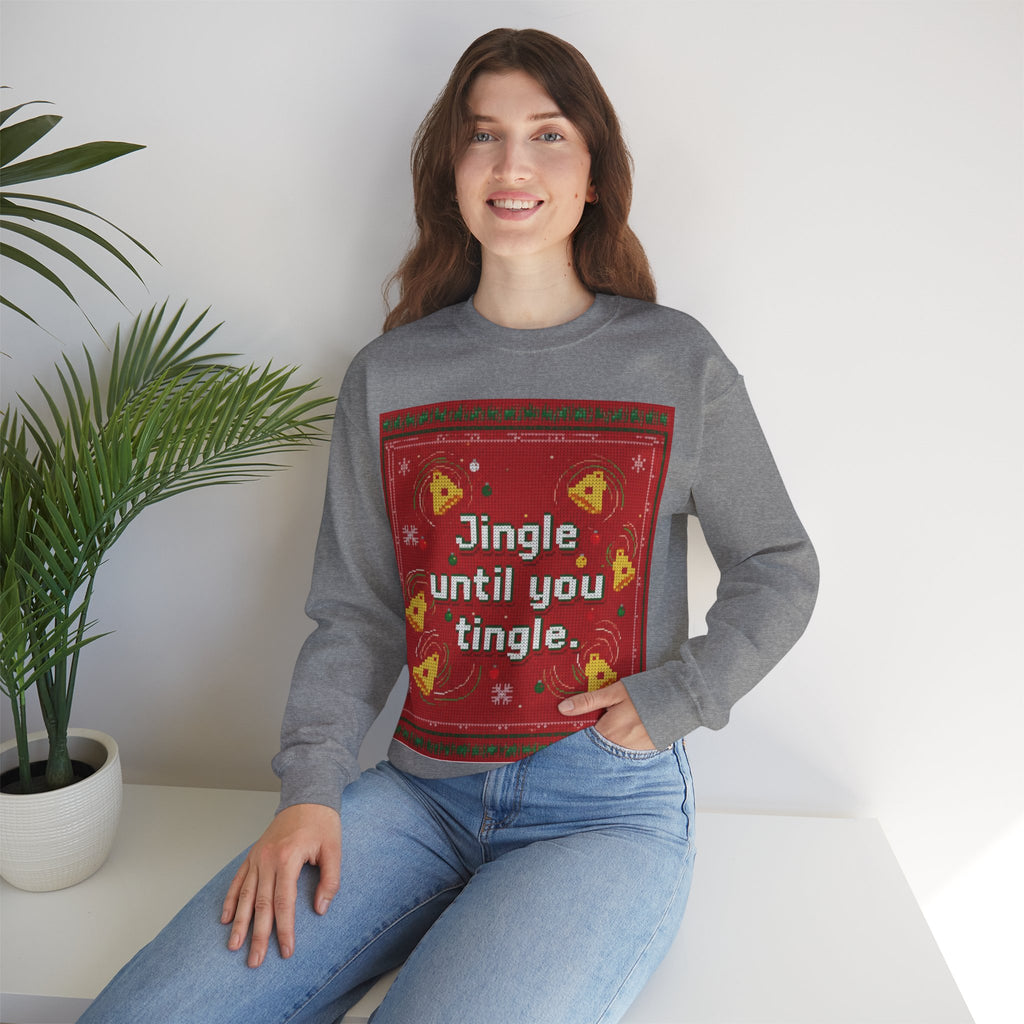 Ugly Xmas Jumper Sweatshirt — "Jingle until you" Christmas Crewneck