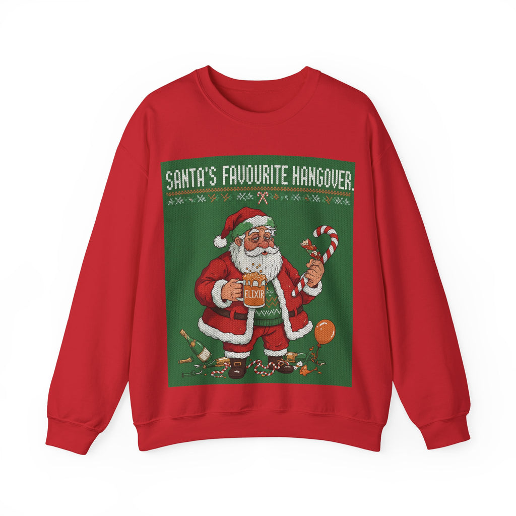 Ugly Xmas Jumper Sweatshirt — "Santas Favourite Hangover" Christmas Crewneck