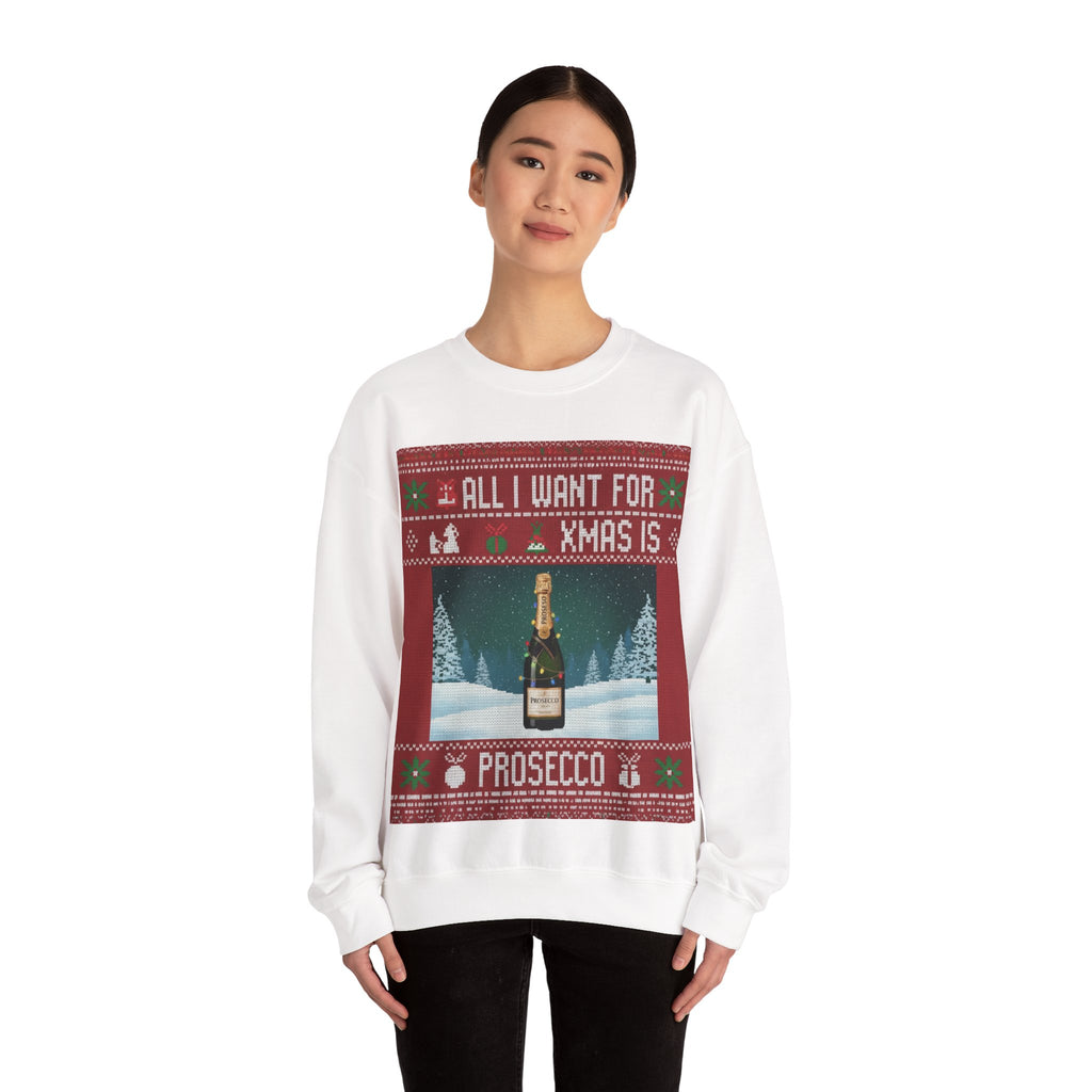 Ugly Xmas Jumper Sweatshirt — "All I want for Xmas is" Christmas Crewneck