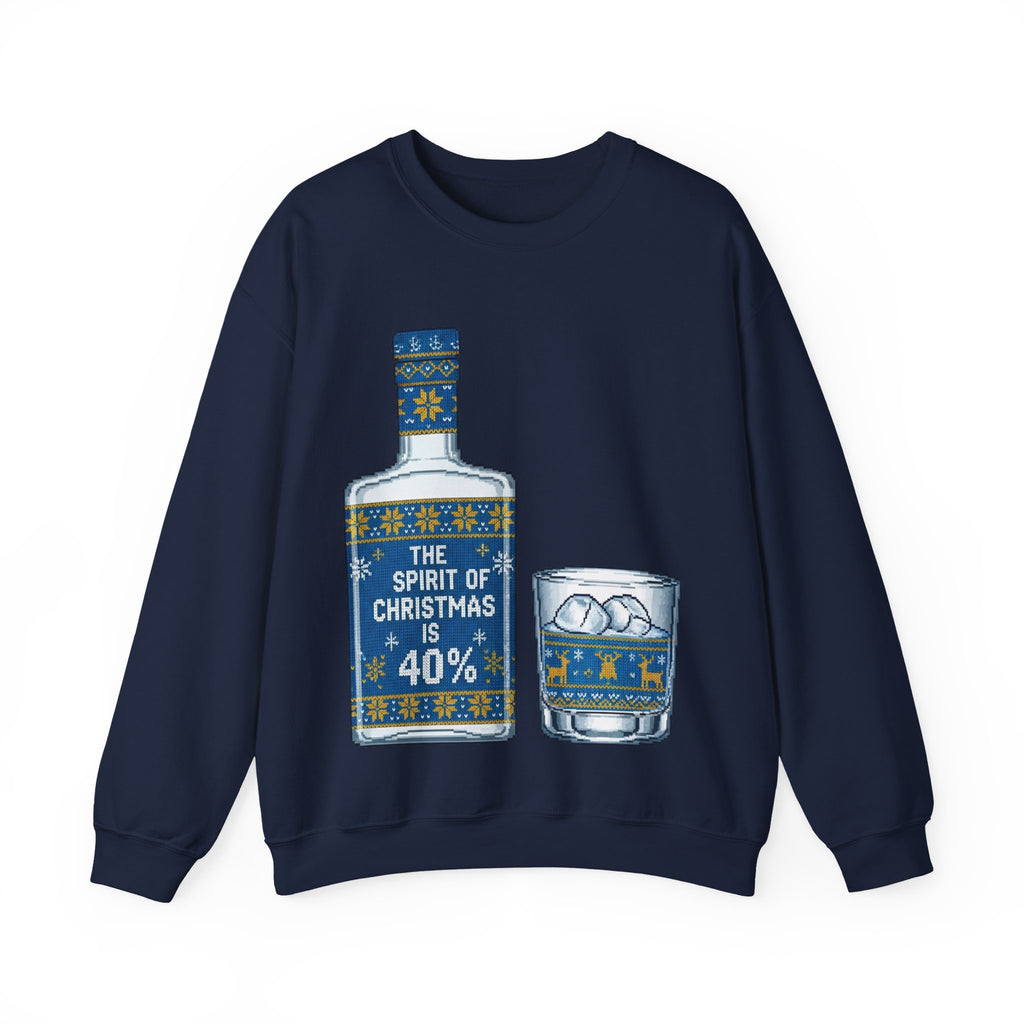 Ugly Xmas Jumper Sweatshirt — "40% Spirit of Christmas" Christmas Crewneck