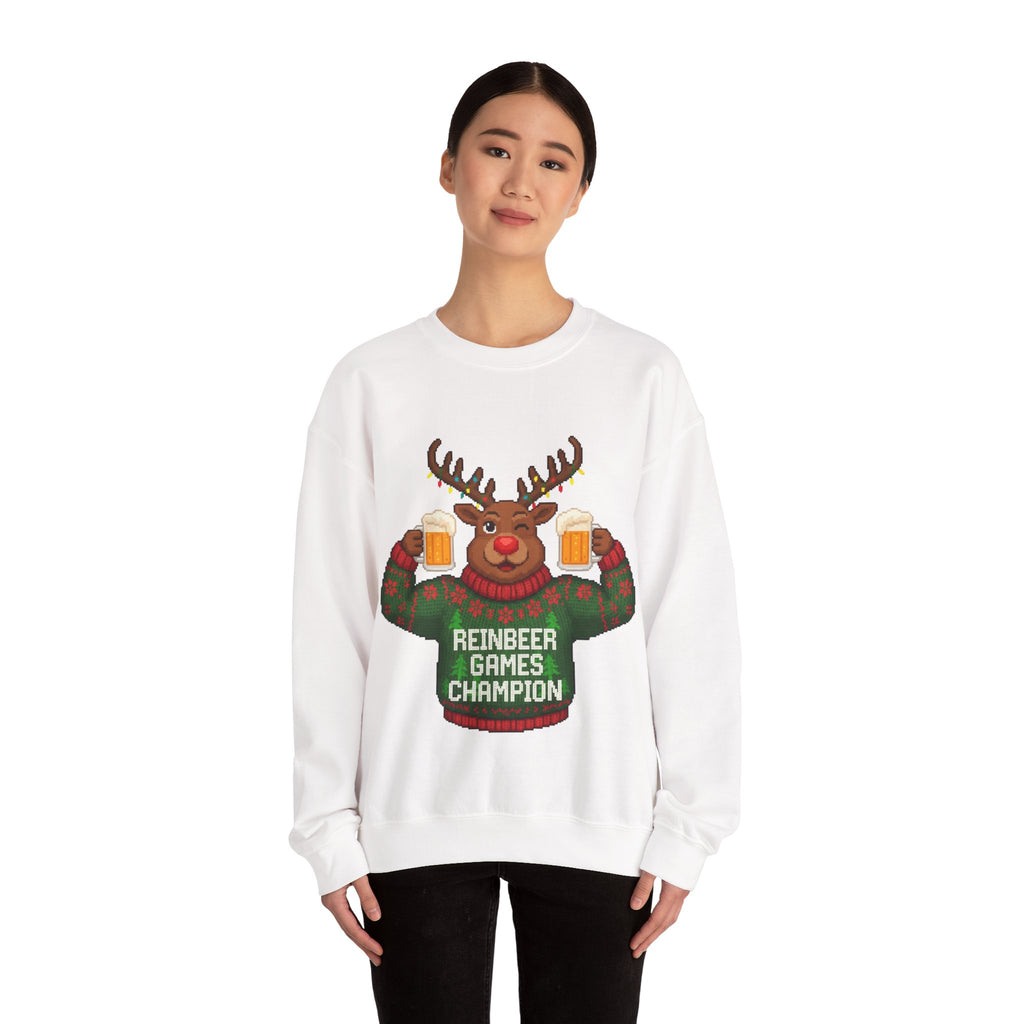 Ugly Xmas Jumper Sweatshirt — "Reinbeer Games Champion" Christmas Crewneck