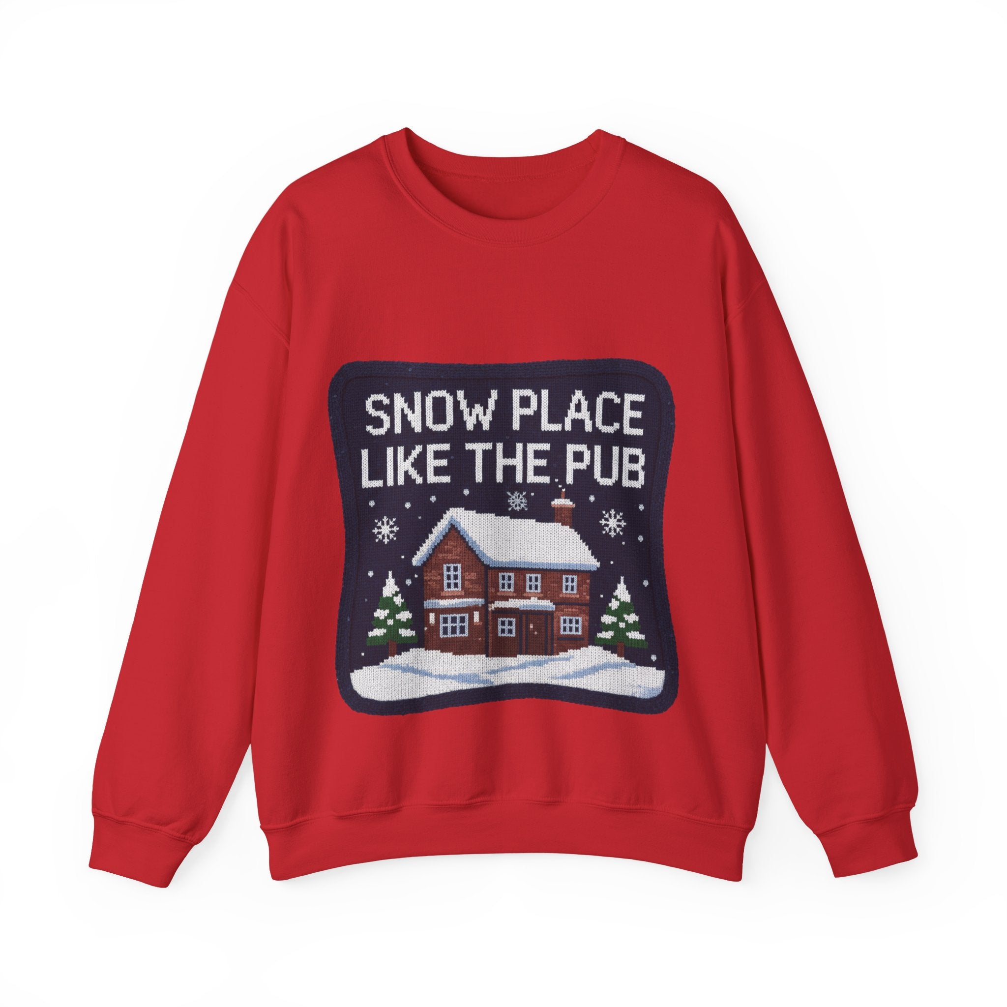 Ugly Xmas Jumper Sweatshirt — "Snow place like the pub" Christmas Crewneck