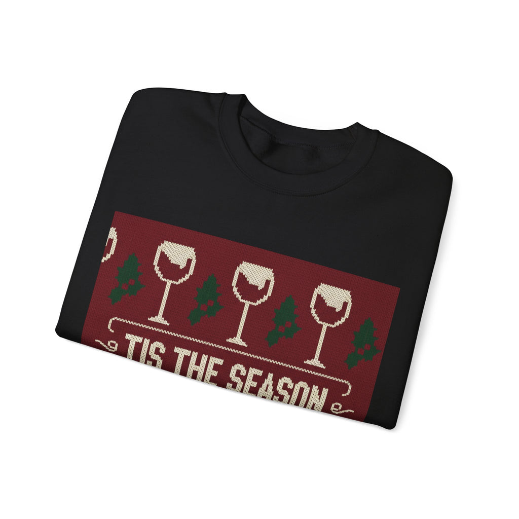 Ugly Xmas Jumper Sweatshirt — "Tis the Season to be Tipsy" Christmas Crewneck