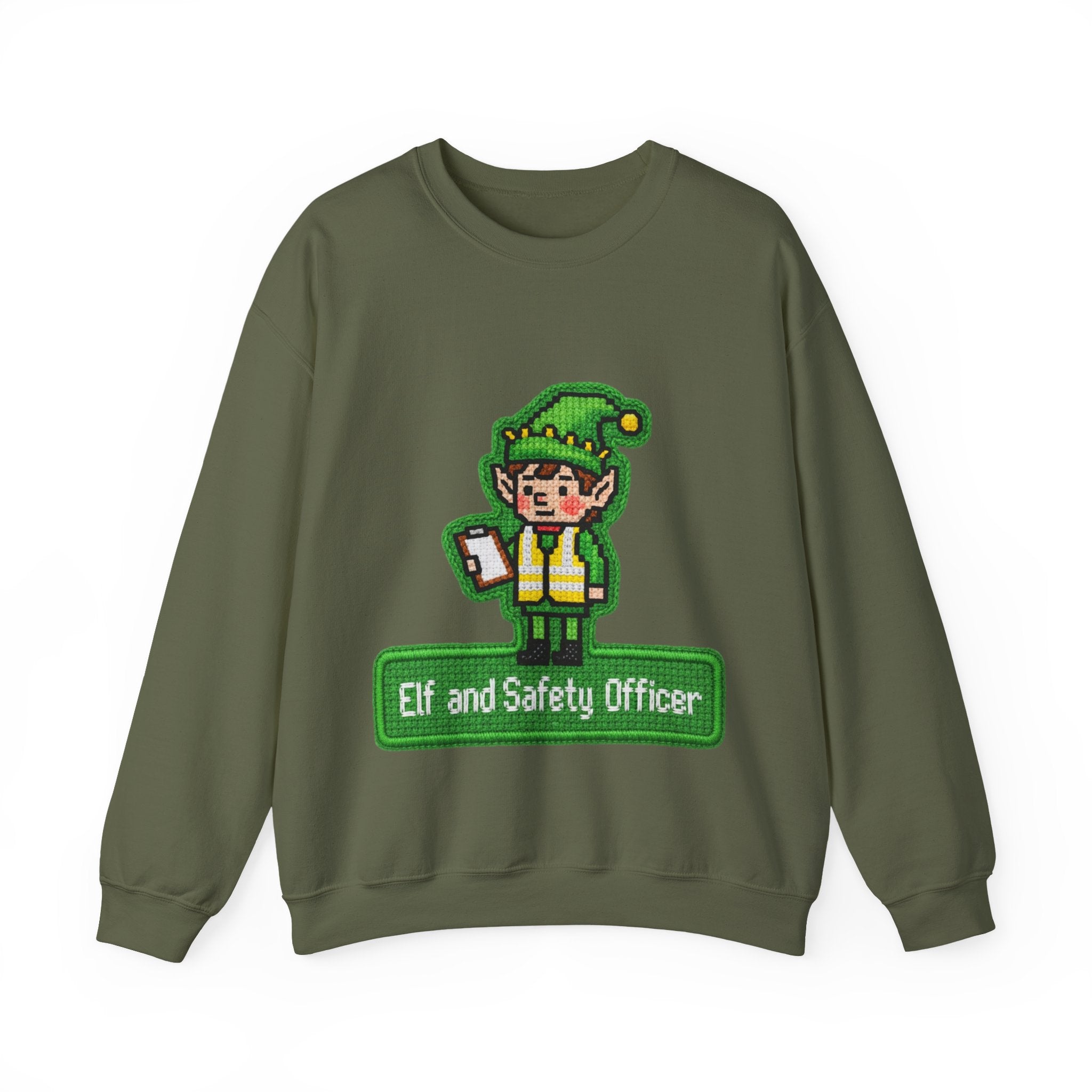 Ugly Xmas Jumper Sweatshirt — "Elf and Safety" Christmas Crewneck