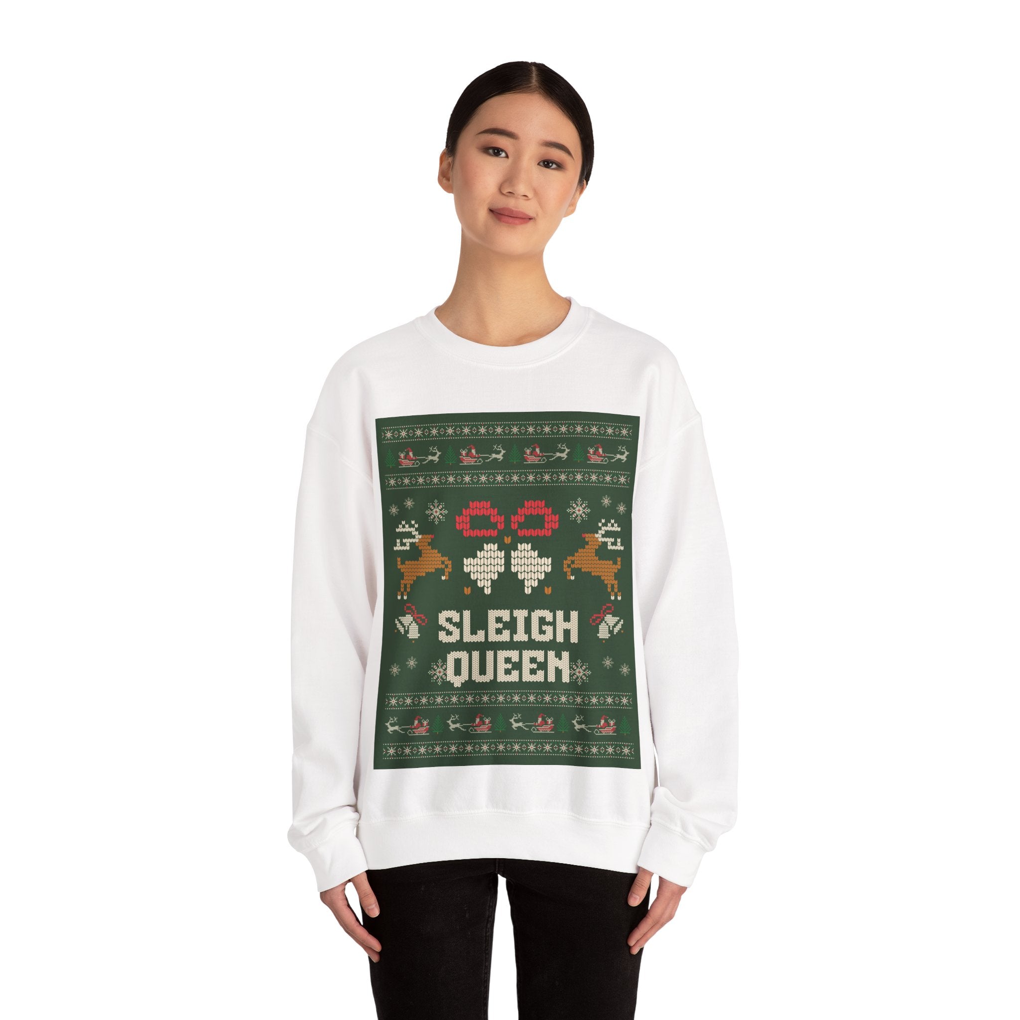 Ugly Xmas Jumper Sweatshirt — "Sleigh Queen" Christmas Crewneck
