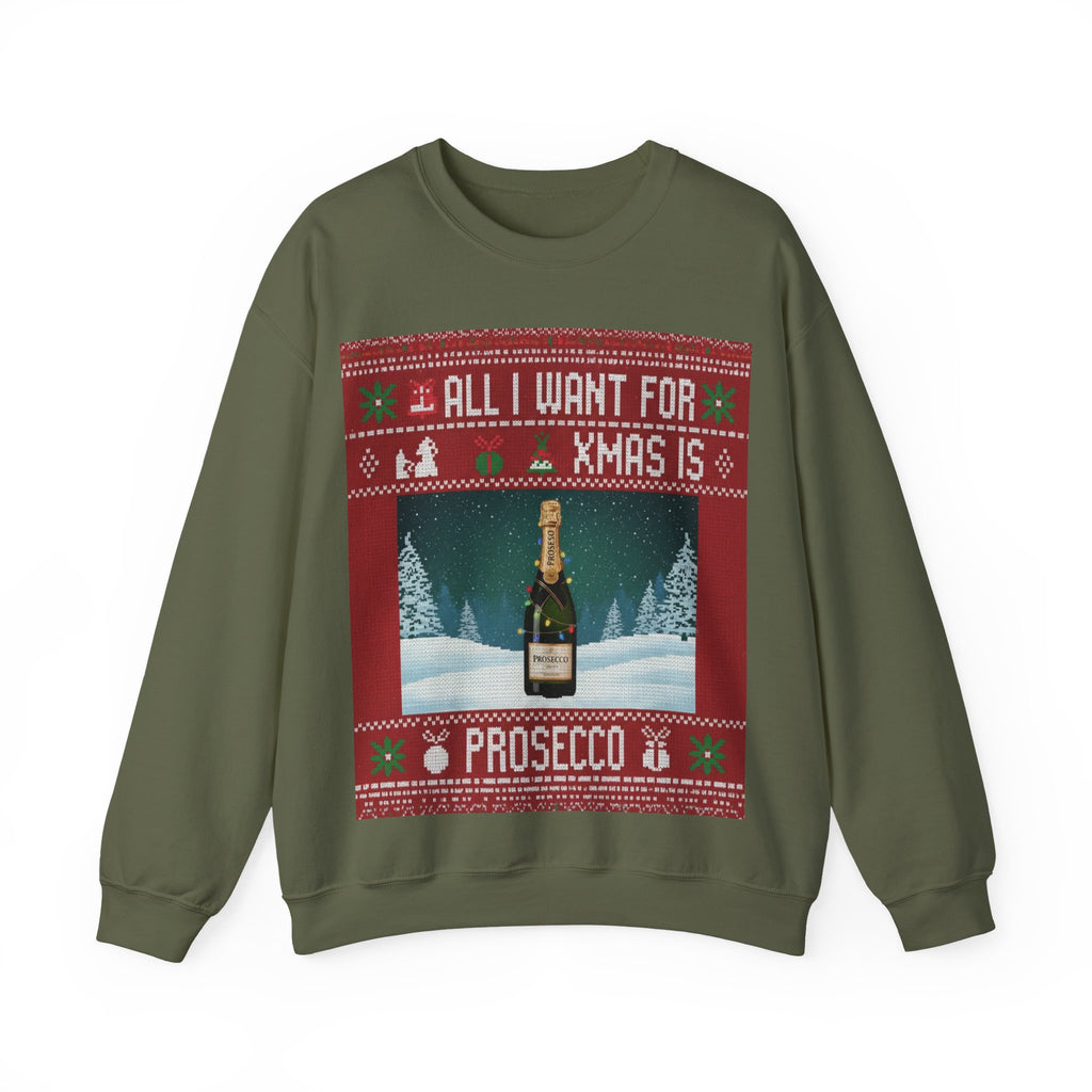 Ugly Xmas Jumper Sweatshirt — "All I want for Xmas is" Christmas Crewneck
