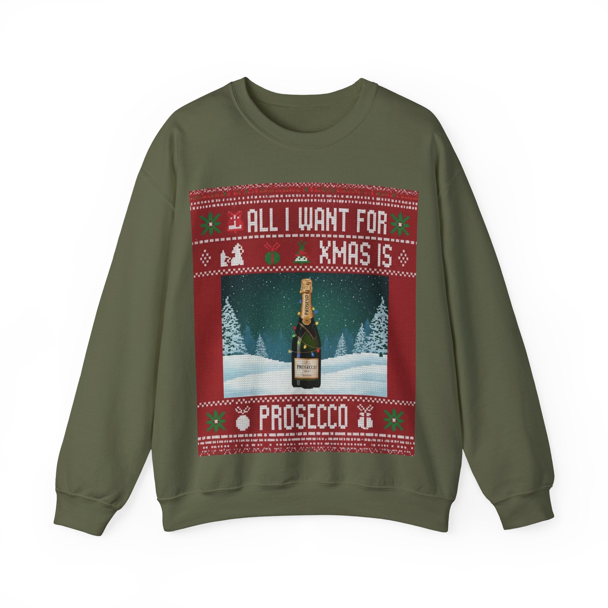Ugly Xmas Jumper Sweatshirt — "All I want for Xmas is" Christmas Crewneck