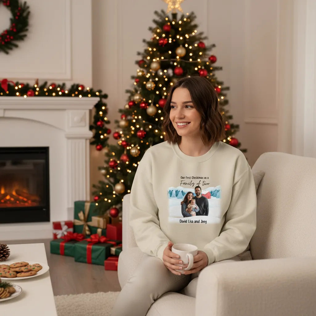 Our first Christmas - Personalised Ugly Xmas Jumper